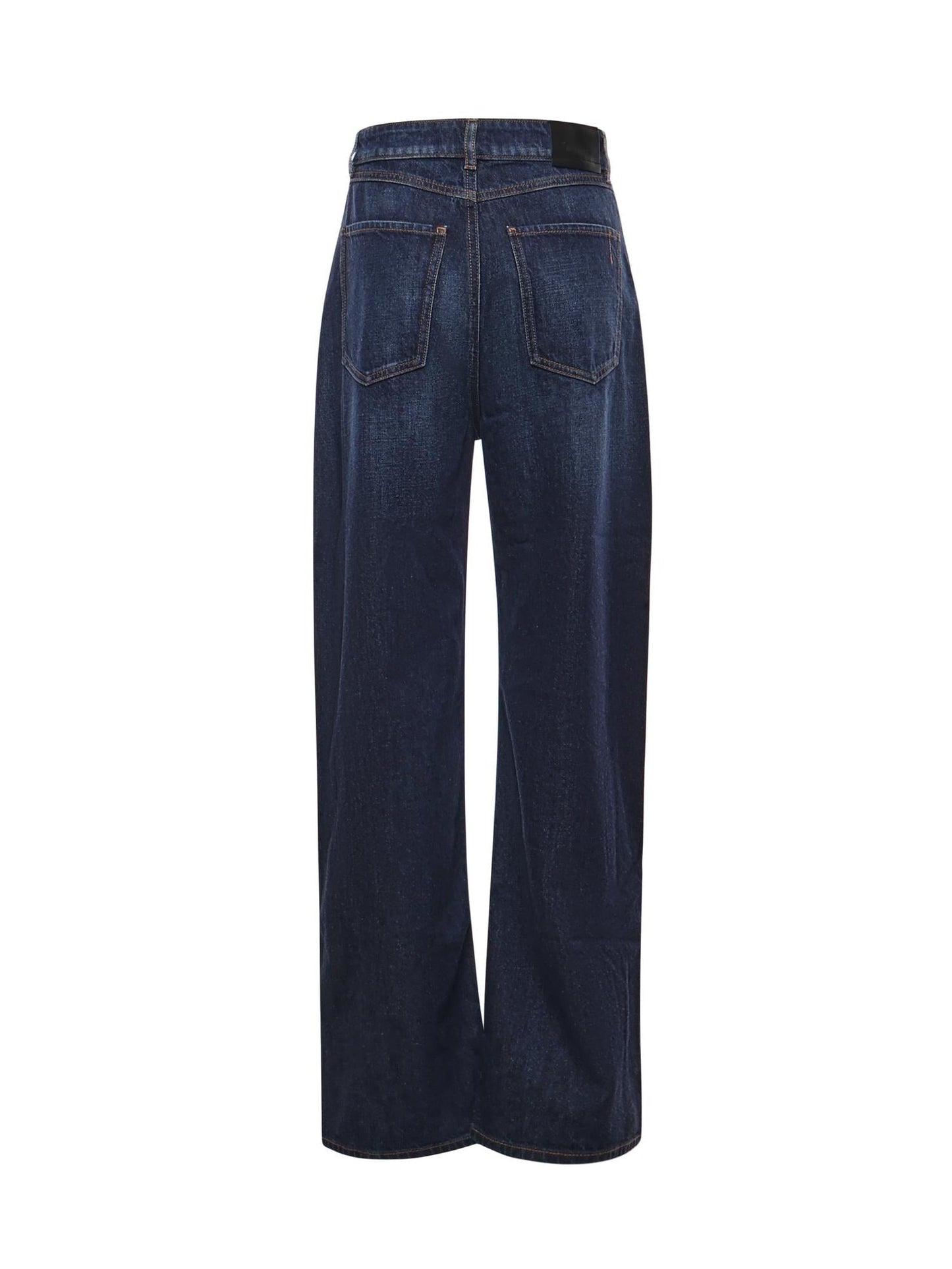Jeans wide leg con bottoni