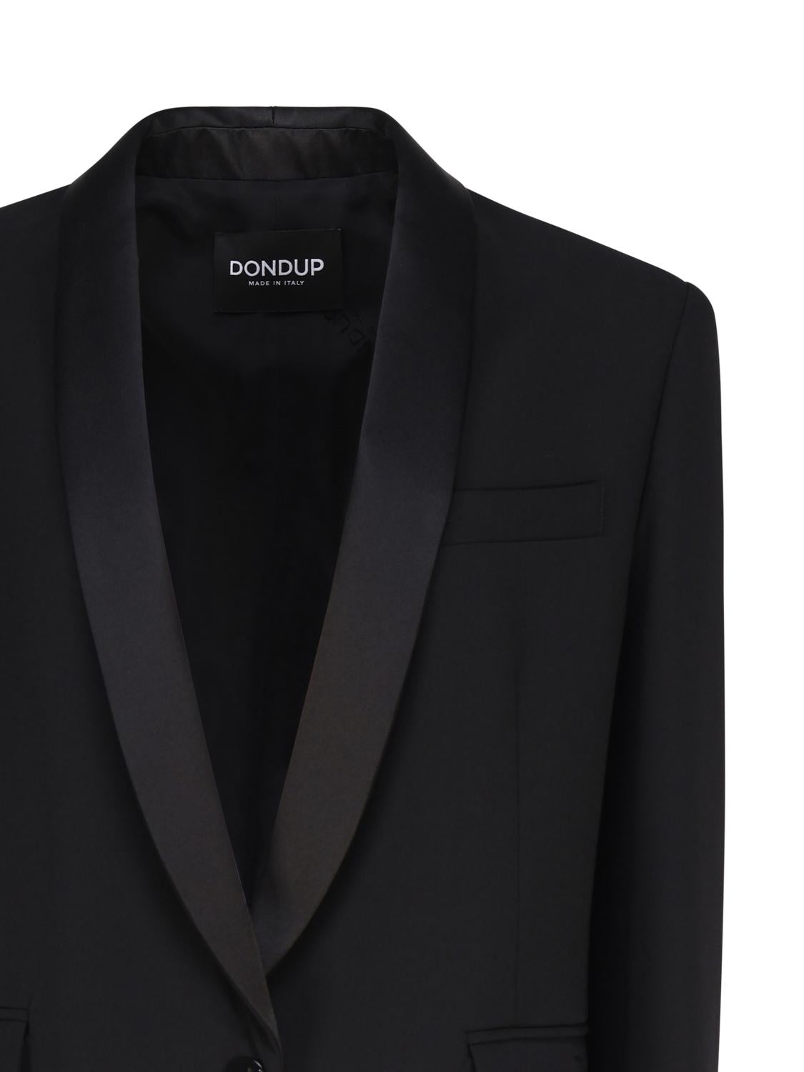 Blazer monopetto in misto lana