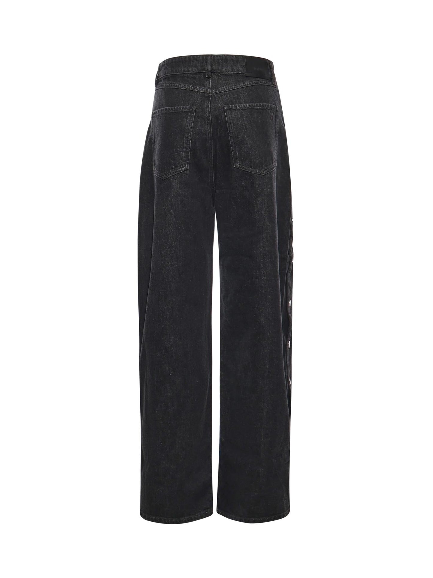 Jeans wide leg con bottoni