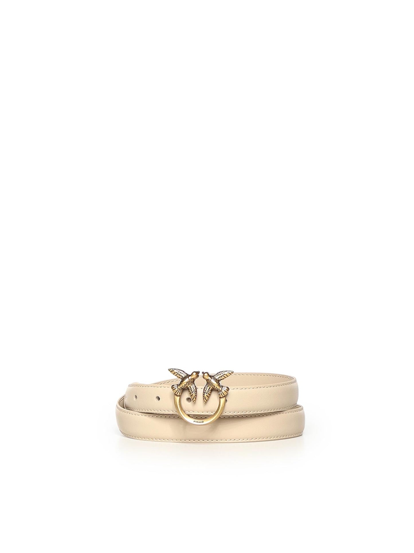 Cintura sottile Love Birds in pelle