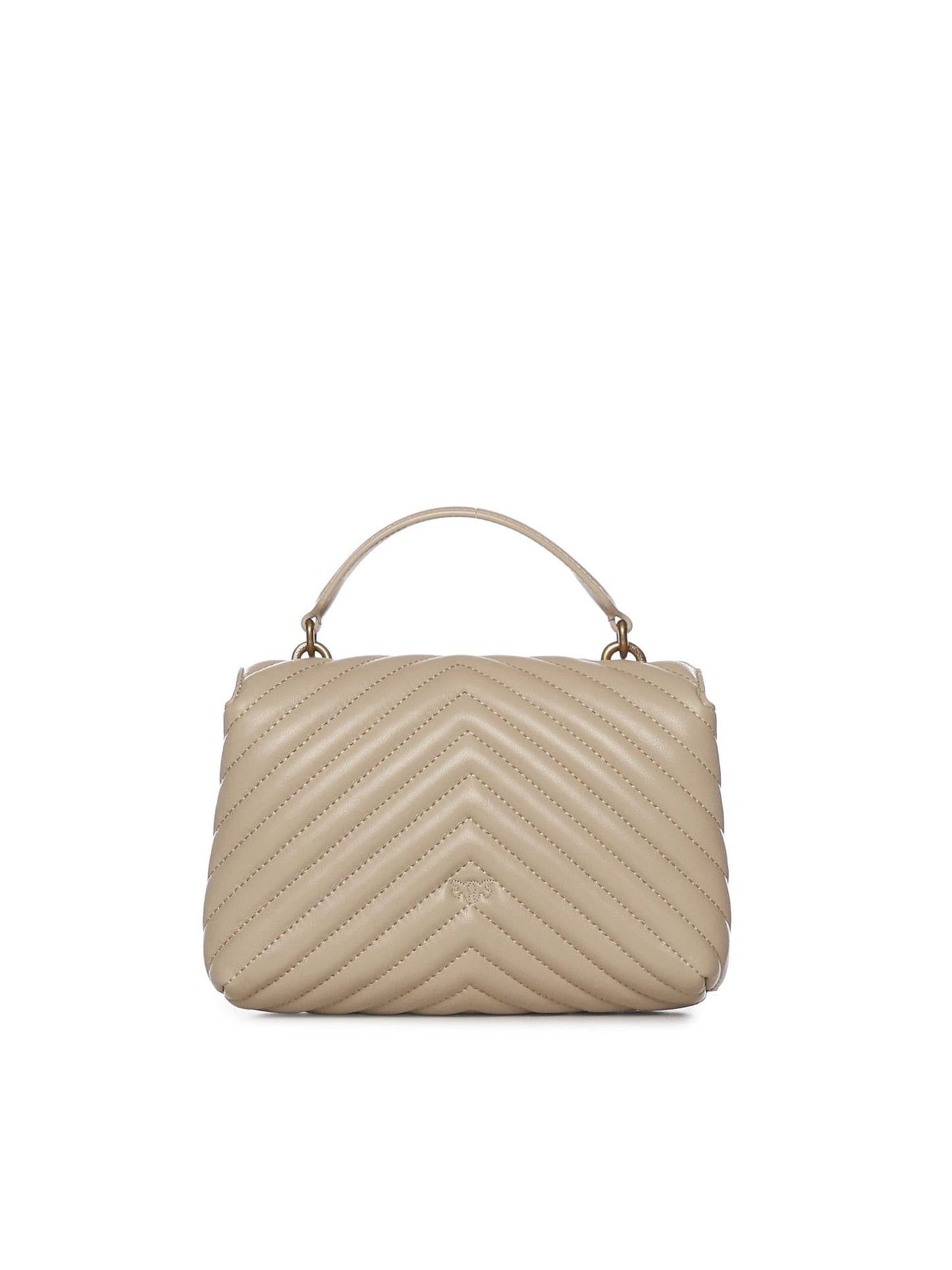 Borsa a mano media Love Bag Puff Chevron in nappa