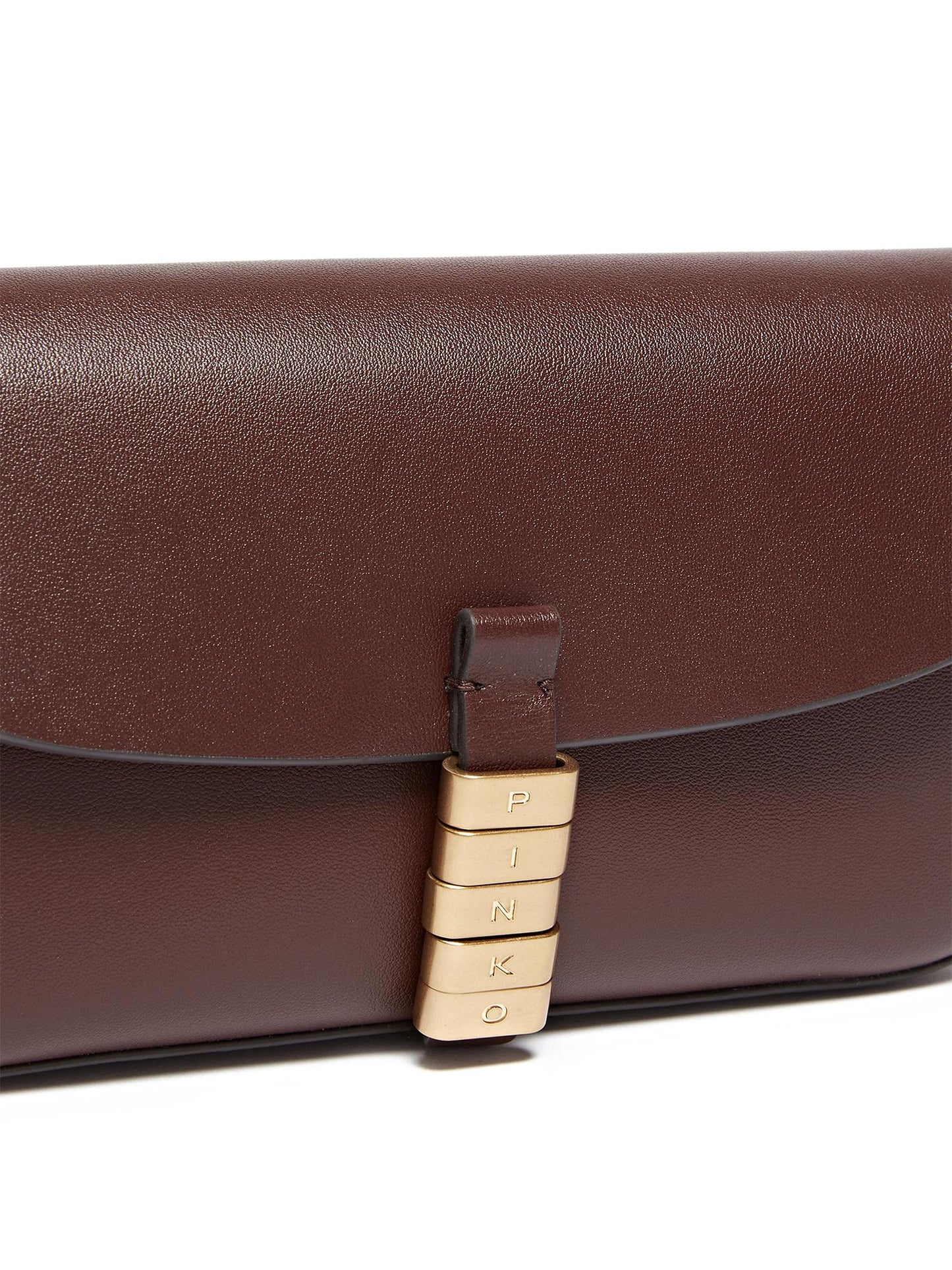 Borsa a spalla media Saddle Flat in pelle