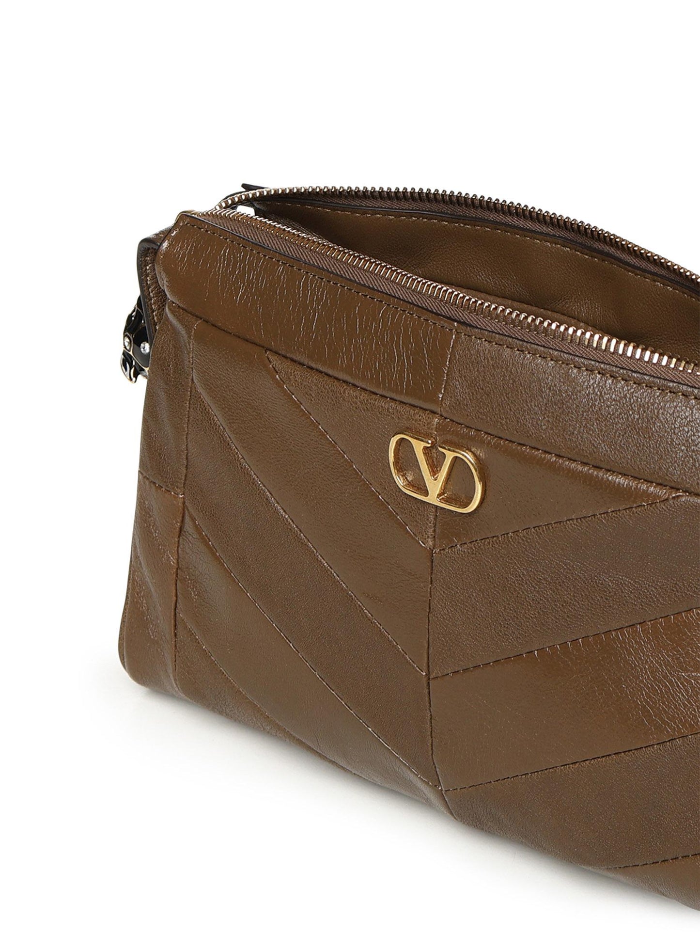 Borsa a tracolla Panthea in nappa motivo chevron