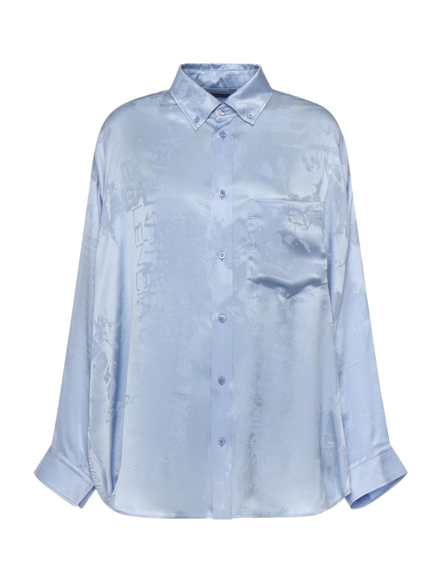 Camicia Cocoon Washed Crayon Allover in seta jacquard