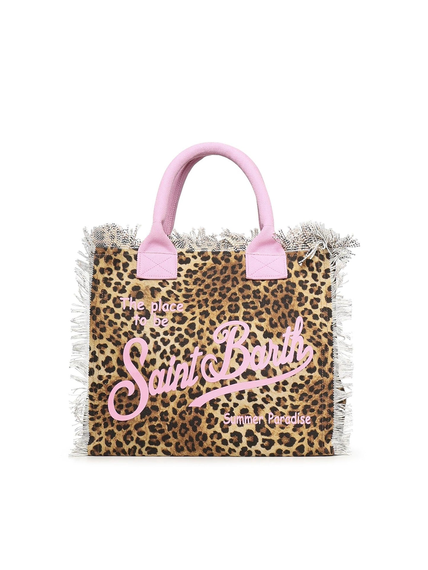 Borsa Vanity in canvas con stampa animalier