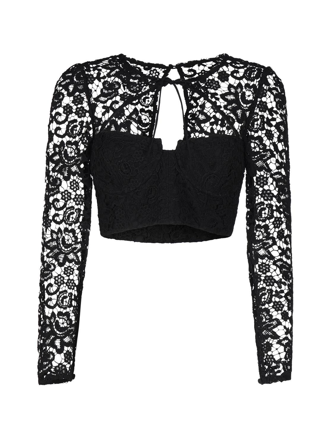Top corto in pizzo