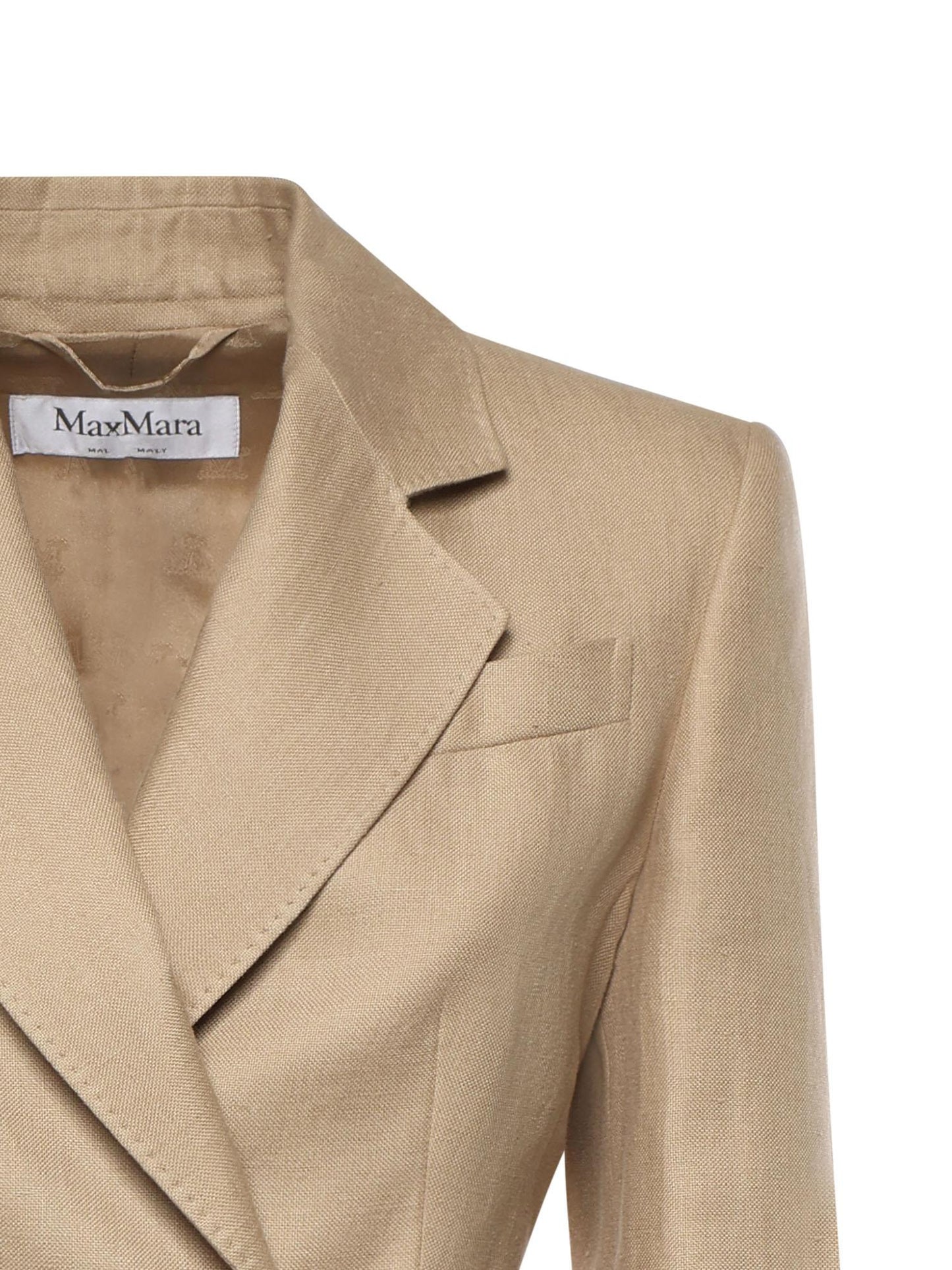 Blazer doppiopetto in natté di puro lino