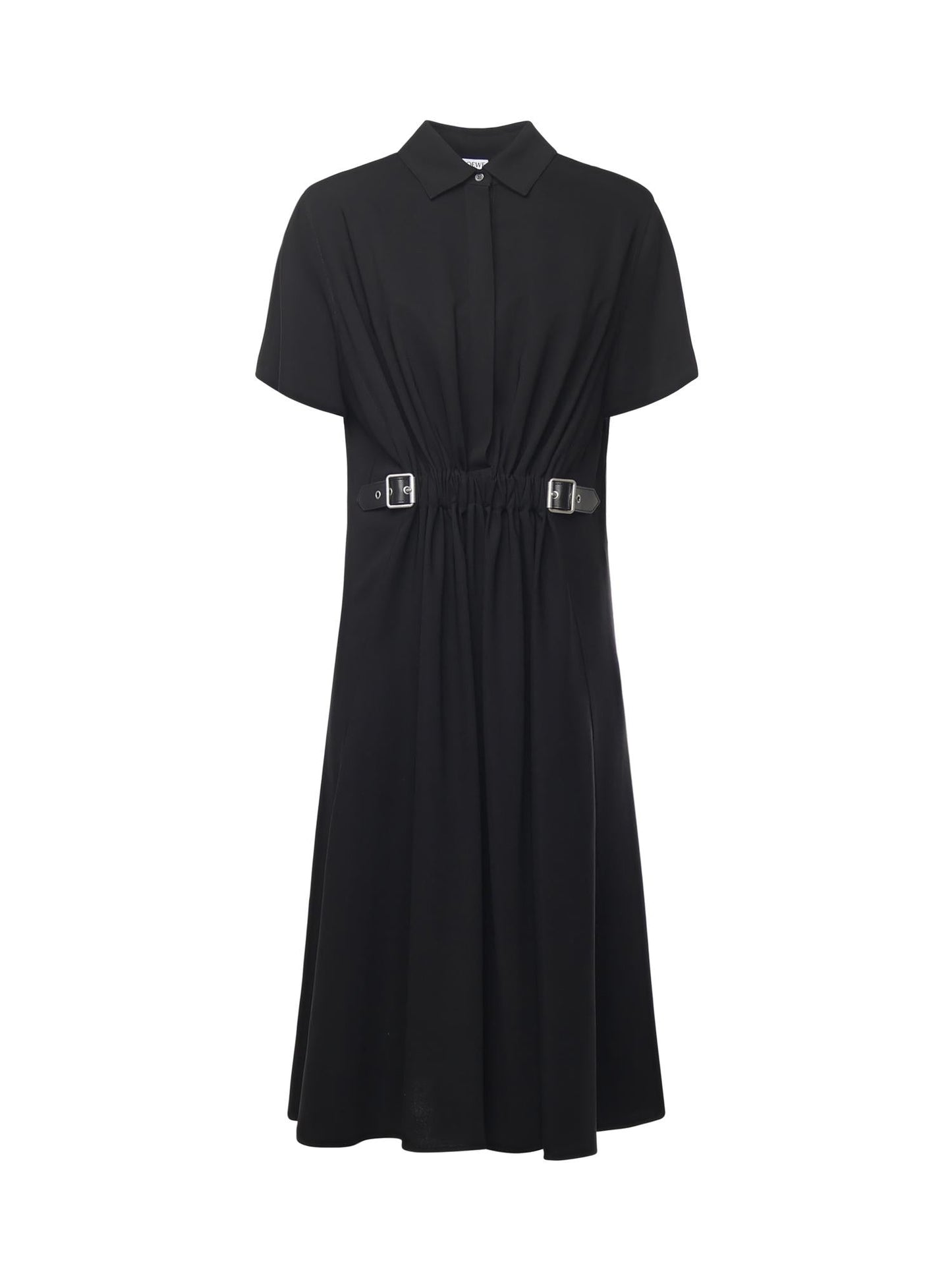 Abito con cintura in viscosa stretch