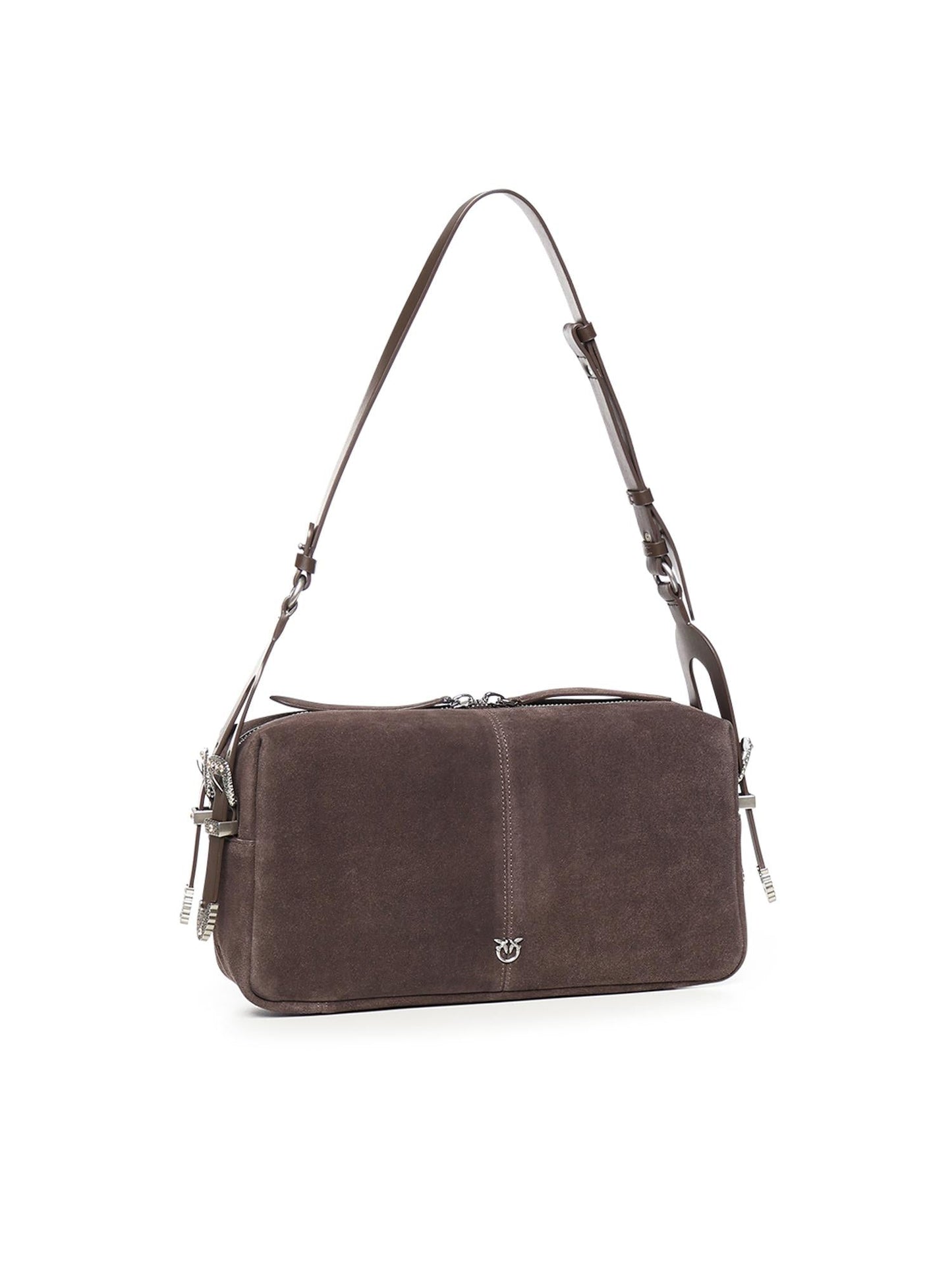Borsa a spalla media Keeper Bag in suede
