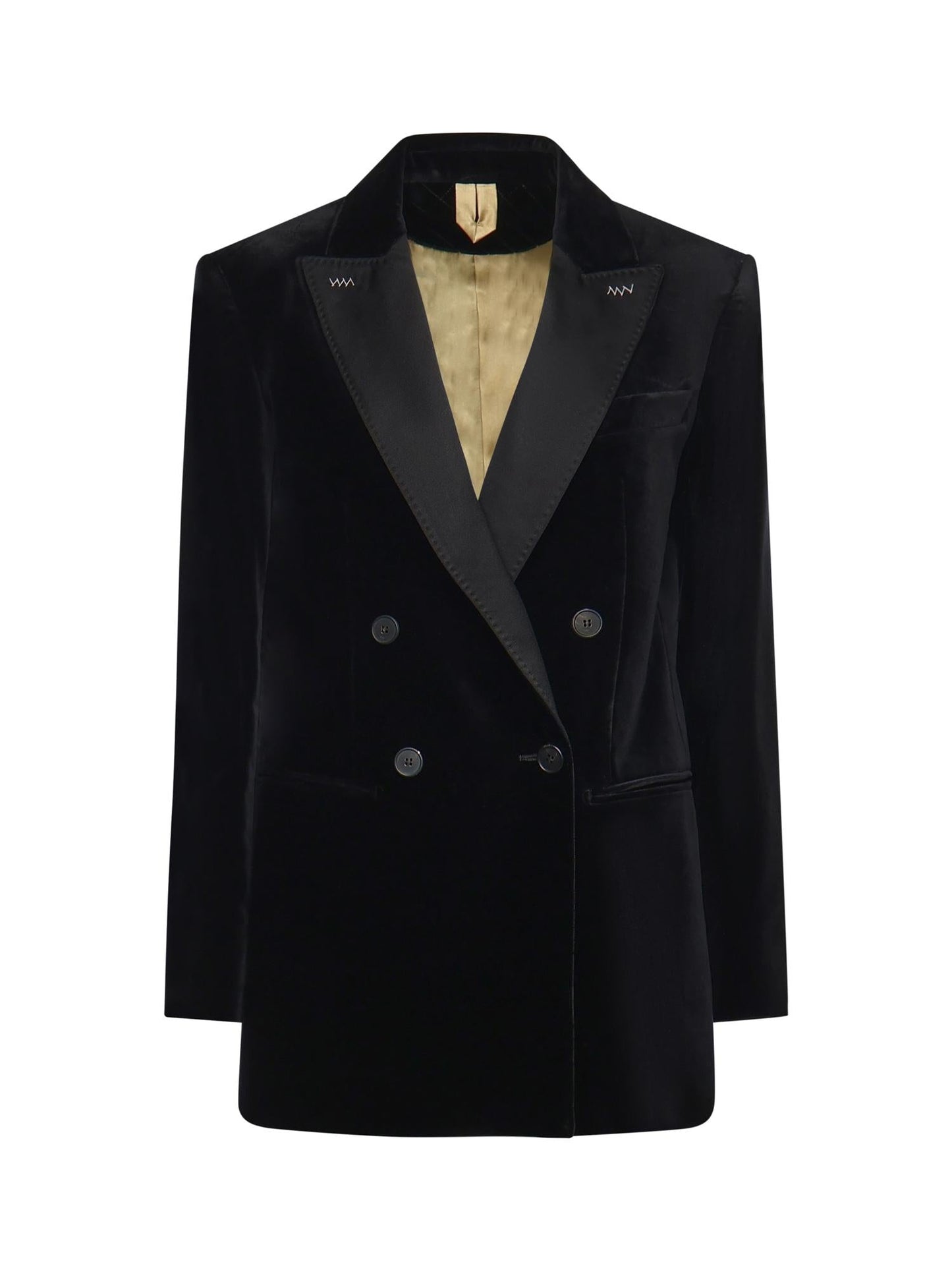 Blazer doppiopetto in velluto di cotone