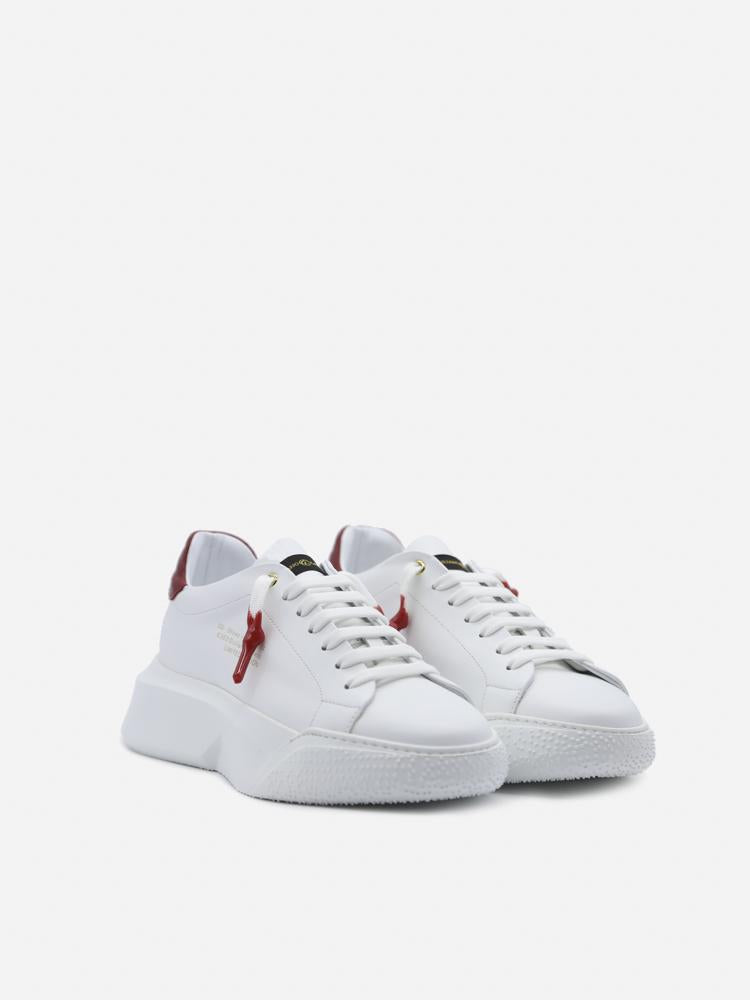 Sneakers nemesis in pelle con talloncino a contrasto