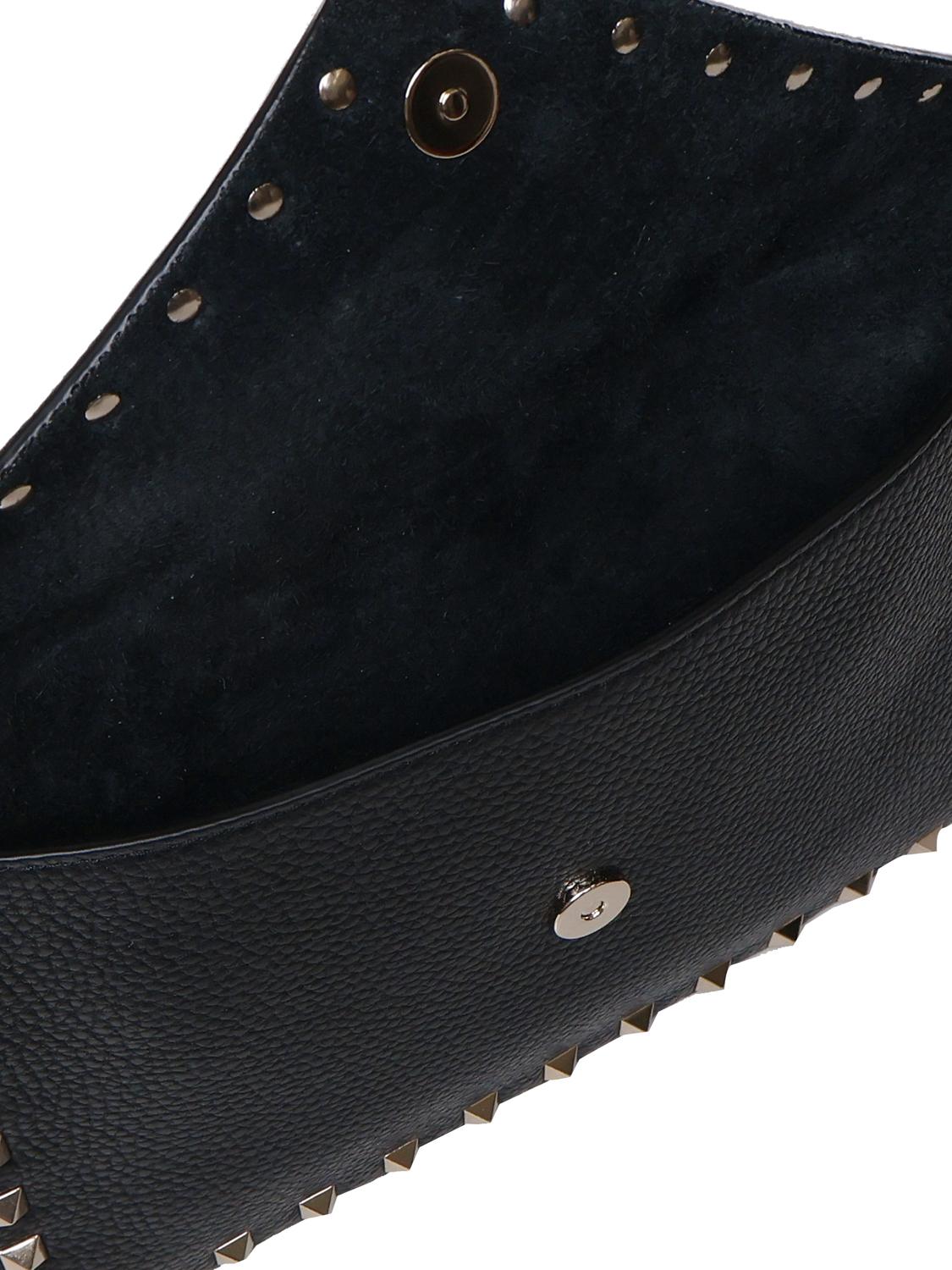 Pouch Rockstud in vitello granato