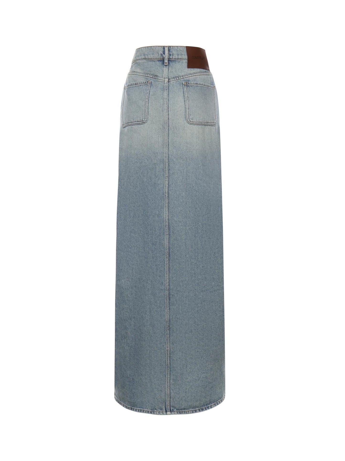 Gonna asimmetrica in denim