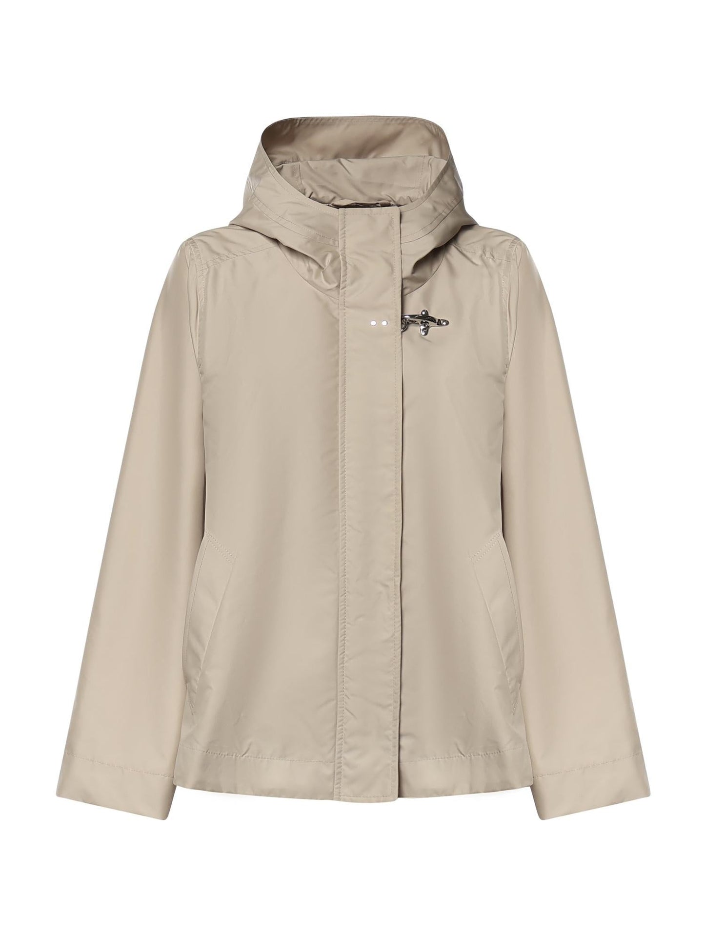 Parka cropped in popeline tecnico