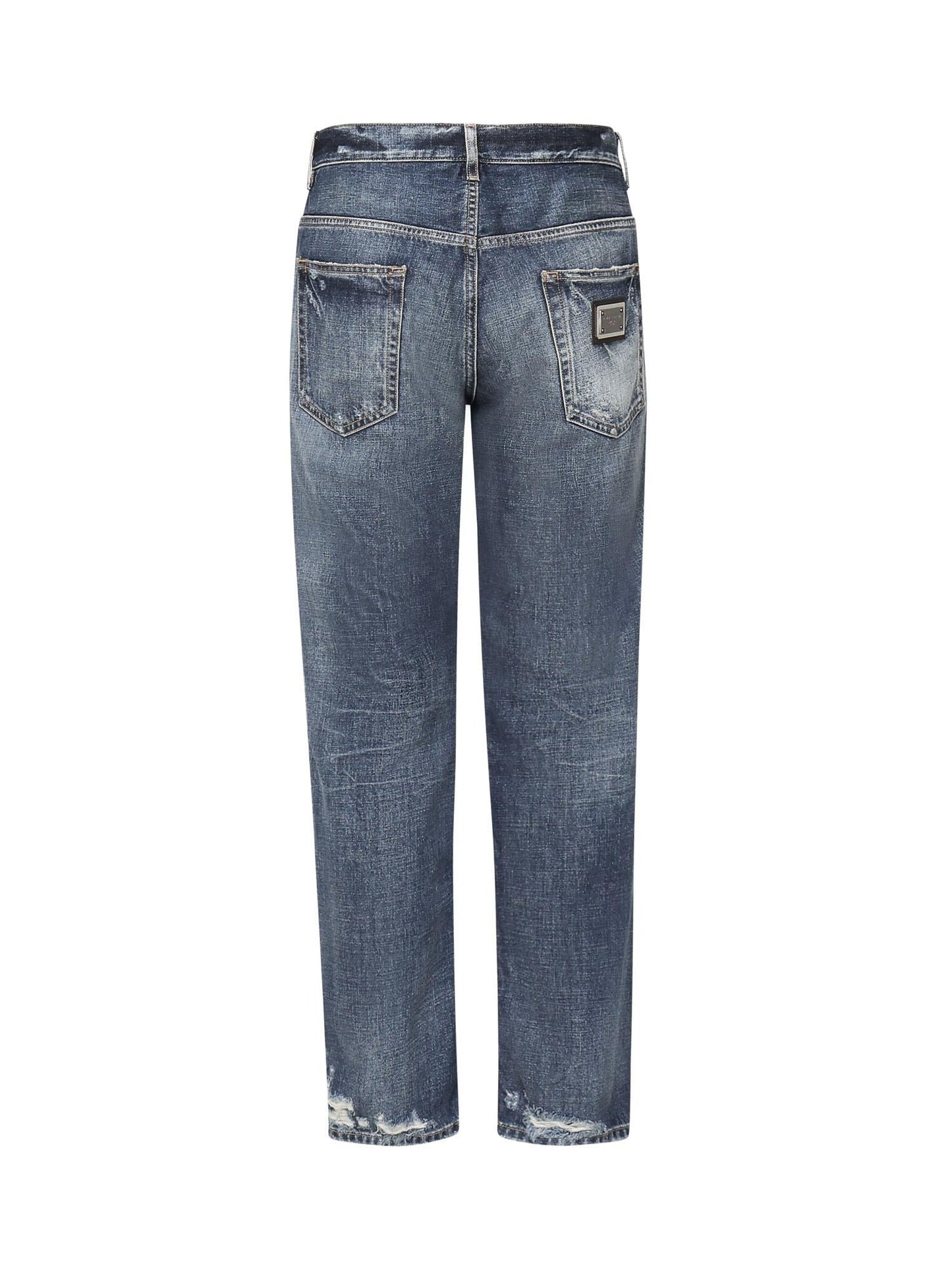 Jeans loose in denim di cotone