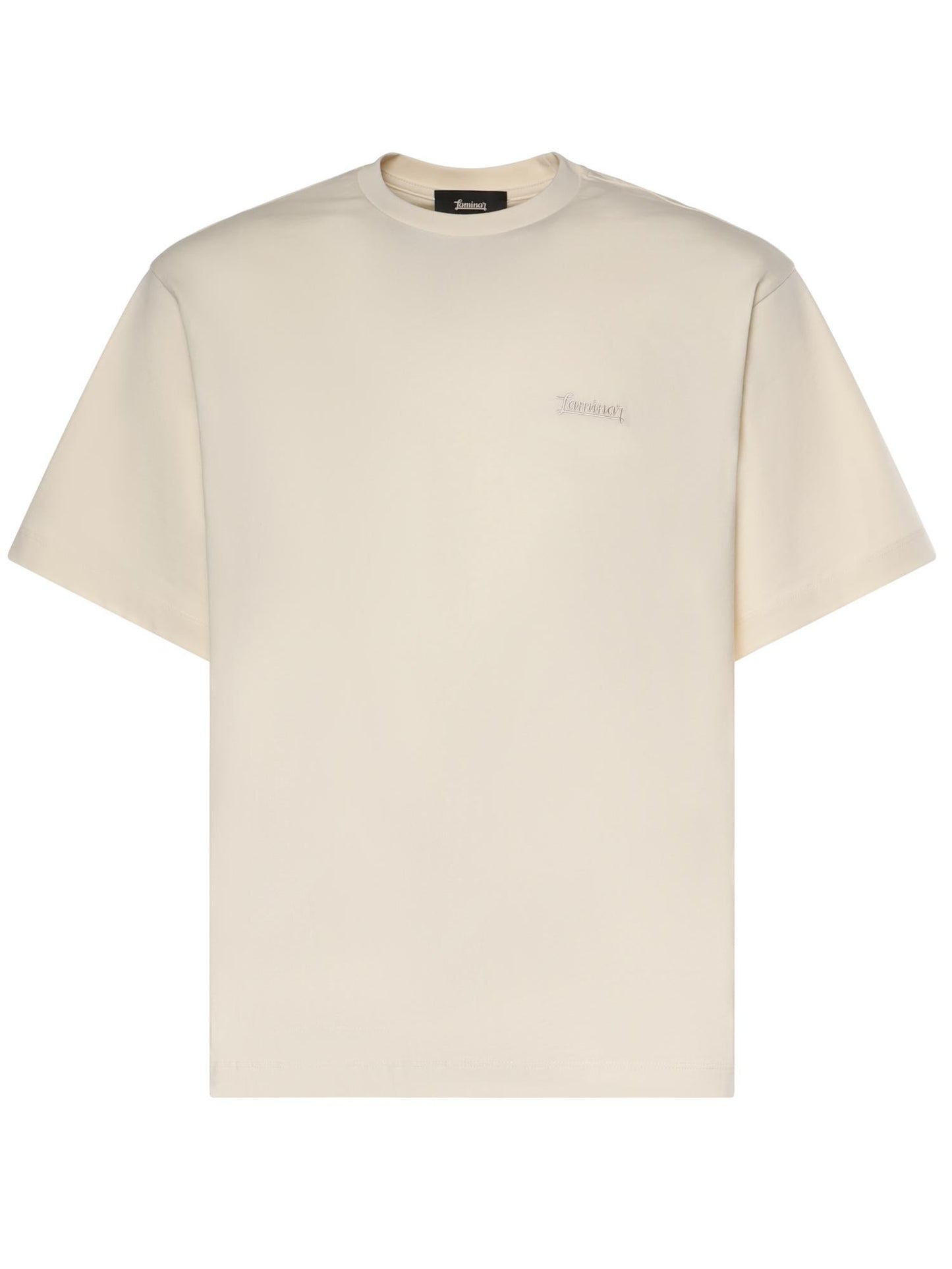 T-shirt in compact jersey con stampa