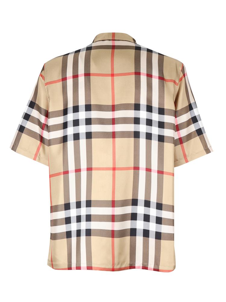 Camicia bowling in twill di seta