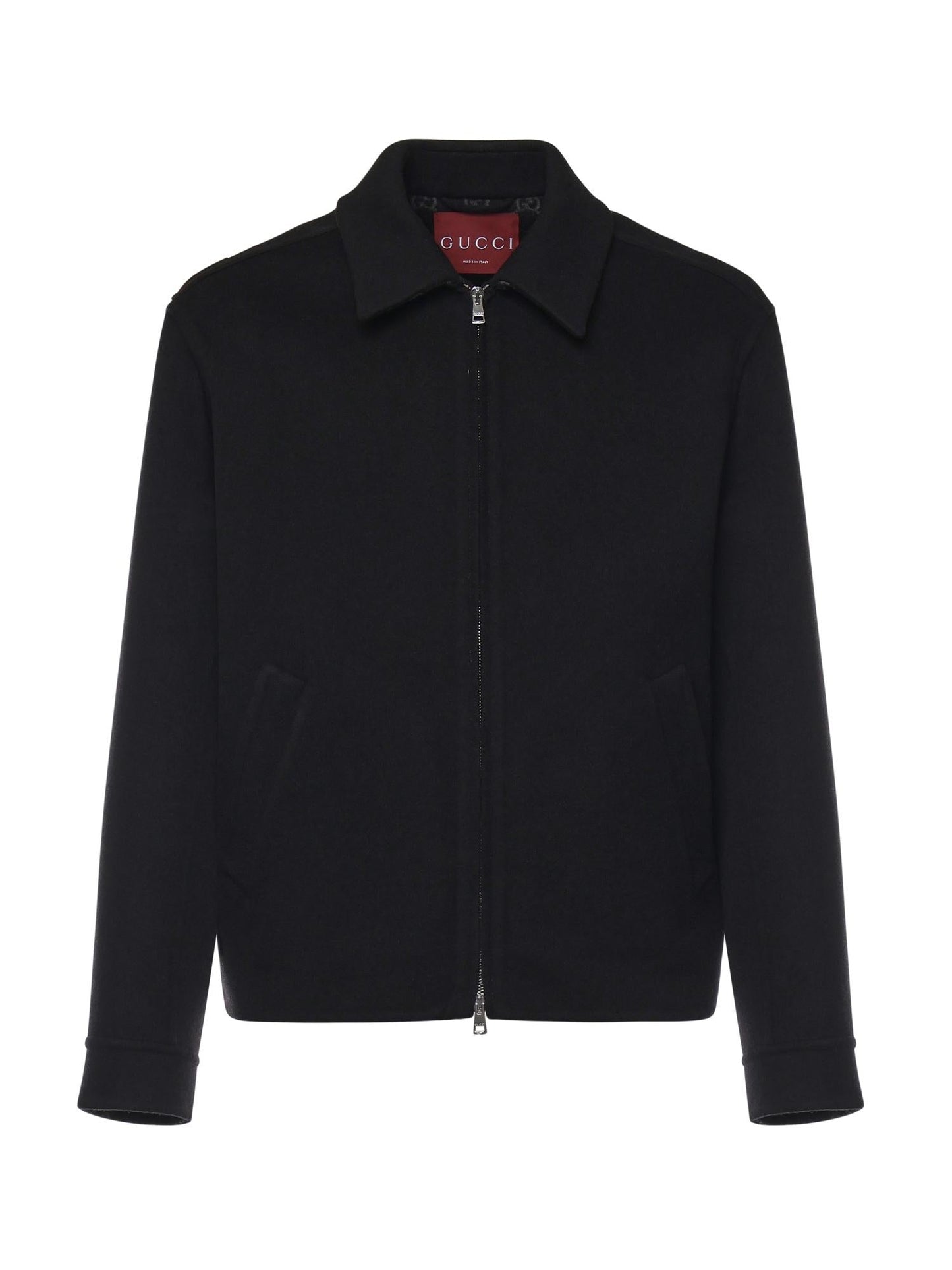 Giacca in lana double con zip
