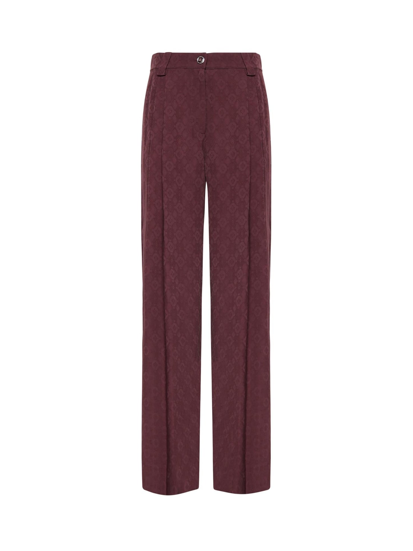 Pantaloni in jacquard con motivo cravatteria