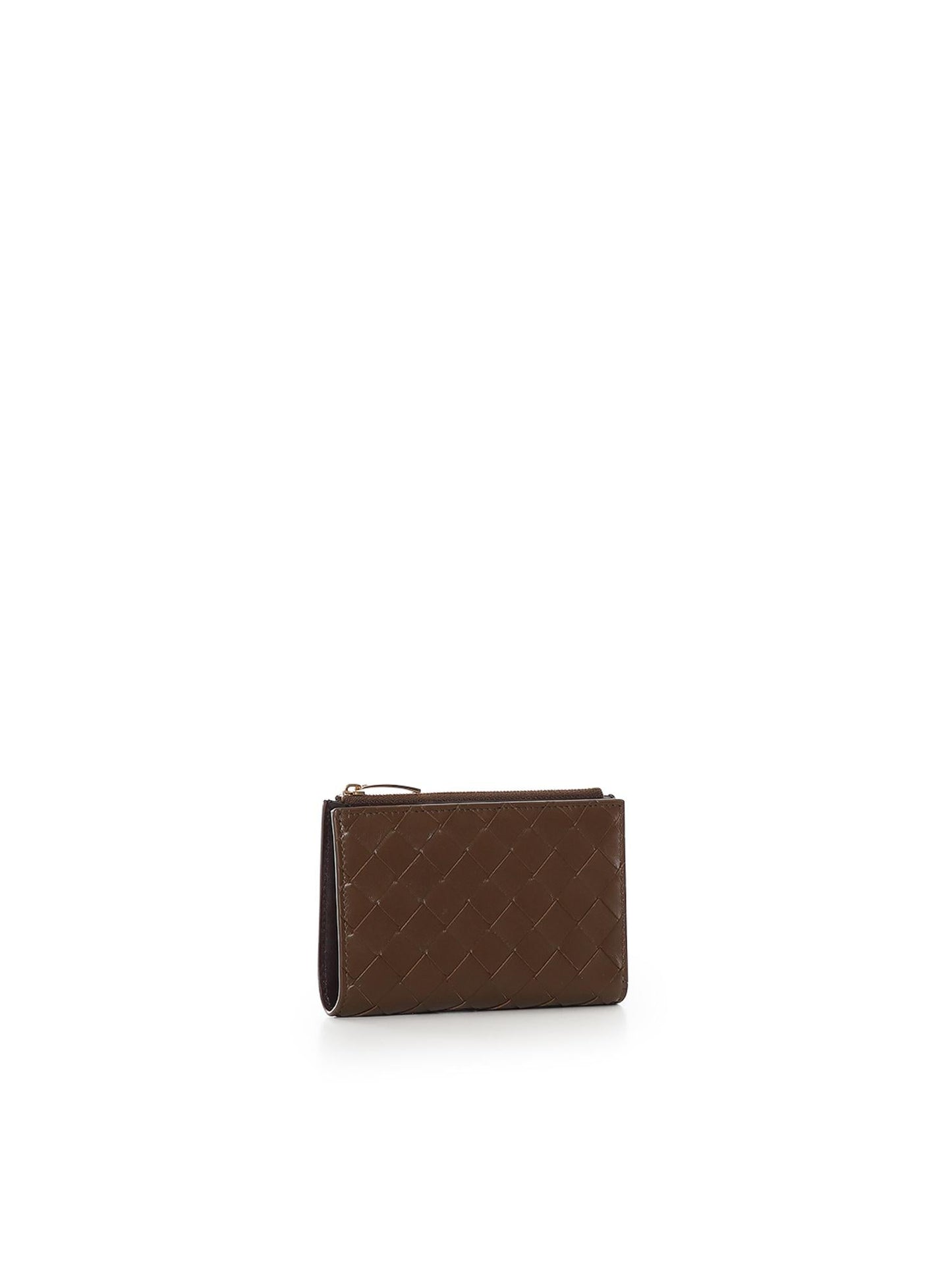 Portafoglio Intrecciato bi-fold in pelle