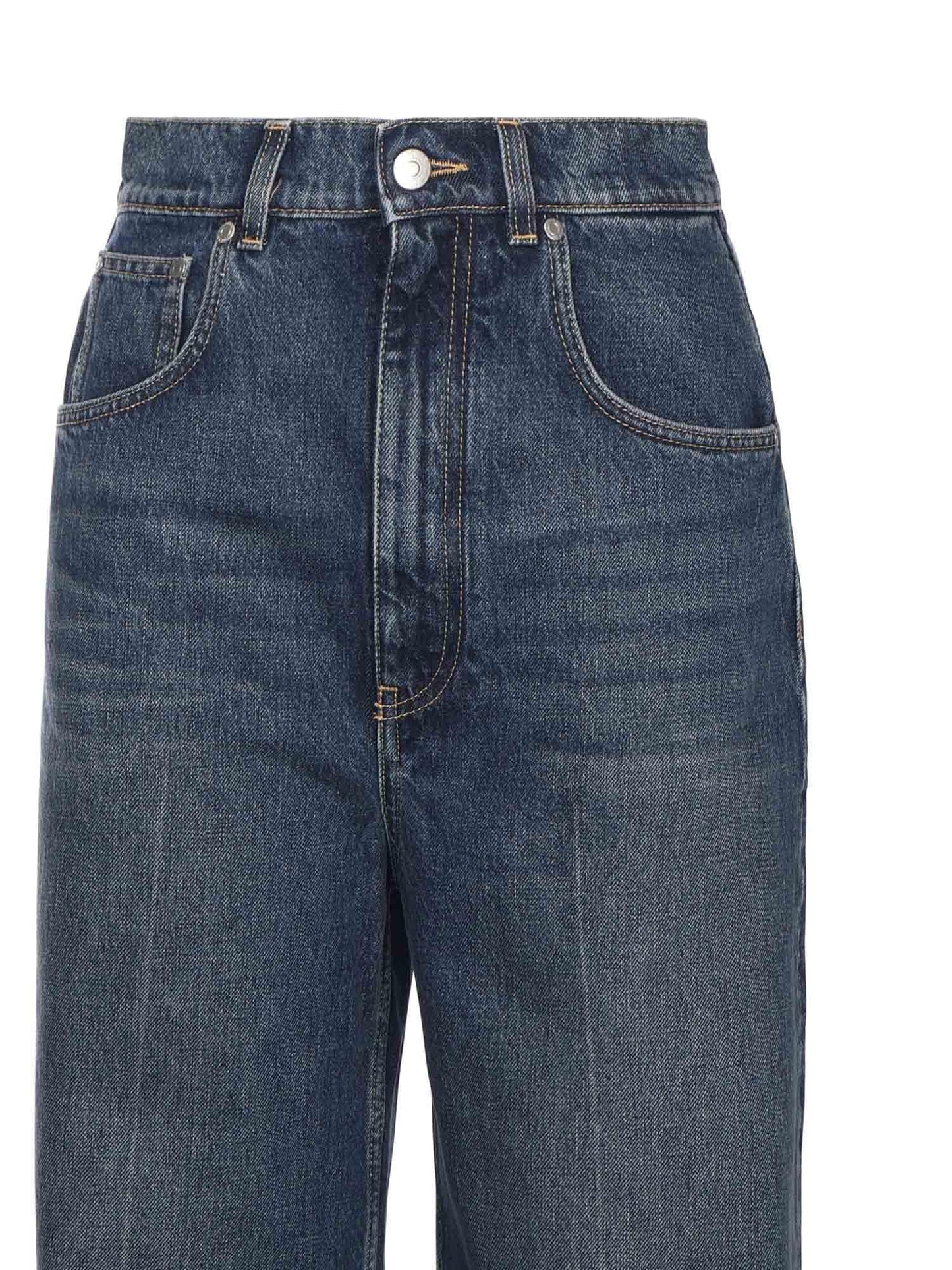 Jeans in denim con gamba dritta