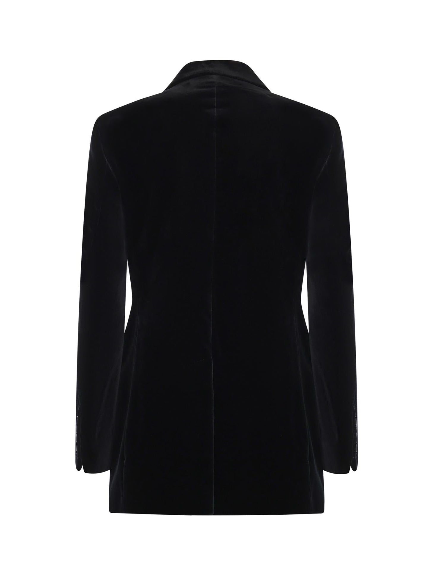 Blazer doppiopetto in velluto di cotone