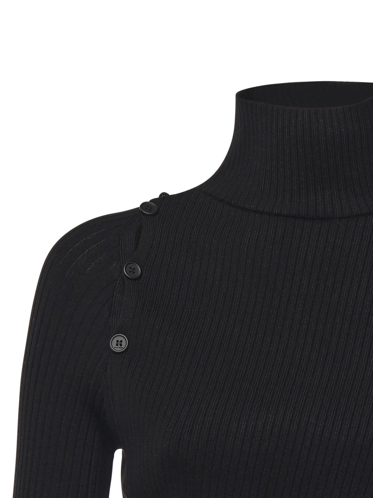Maglione con bottoni obliqui
