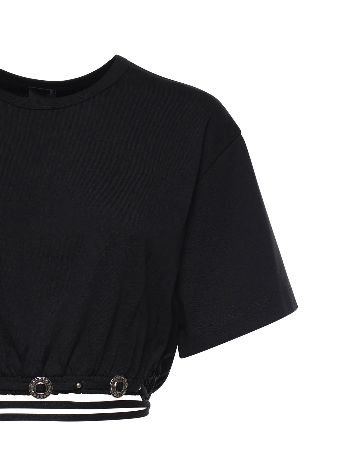 T-shirt cropped in jersey