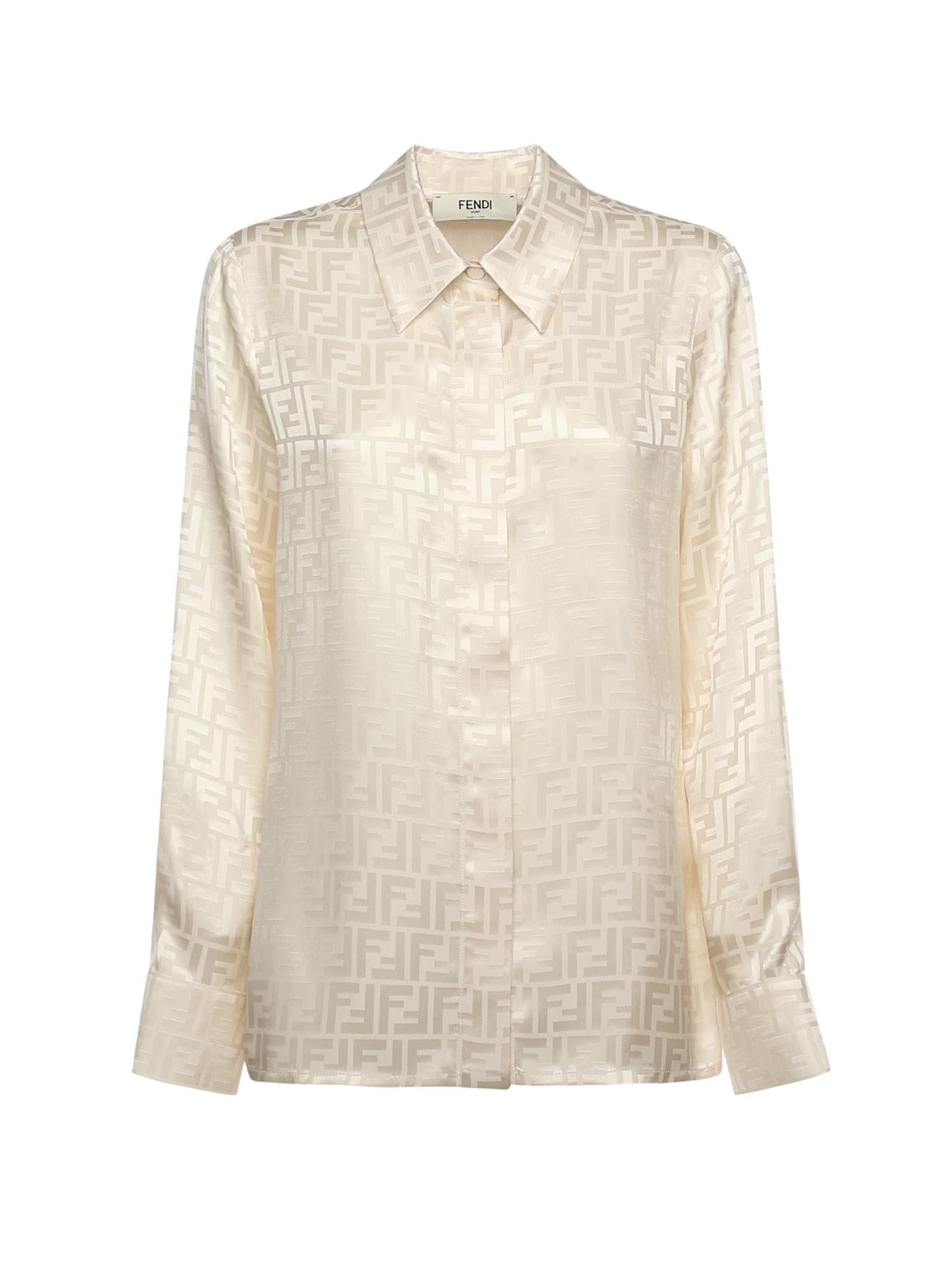 Camicia in seta FF jacquard
