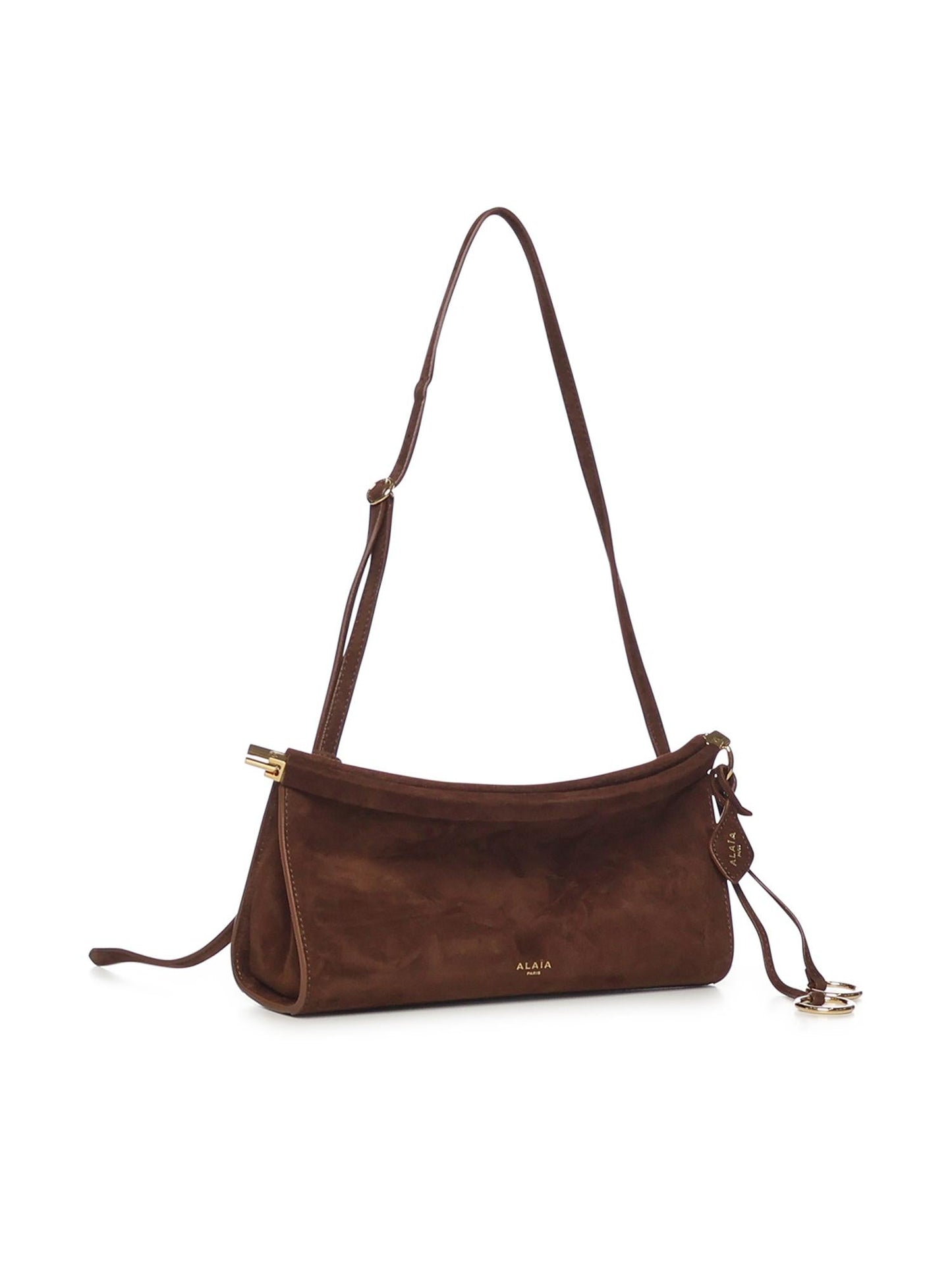 Borsa Le Click East West piccola in pelle scamosciata