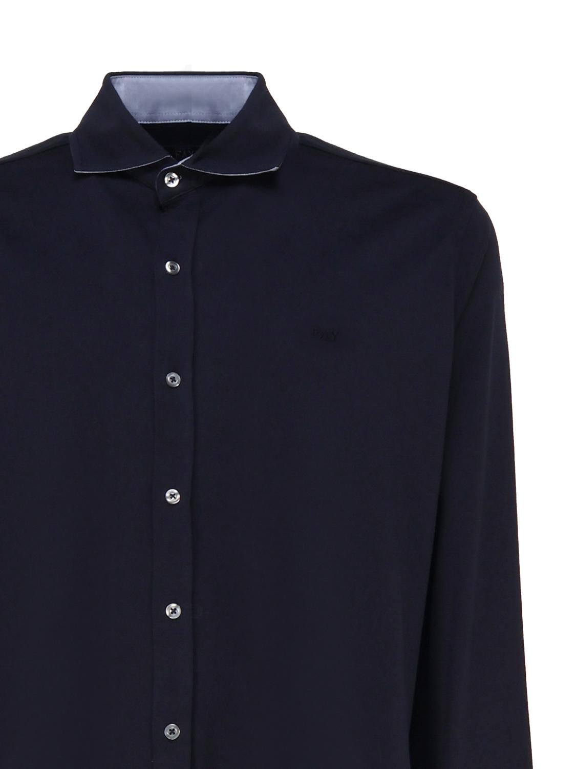 Camicia in cotone con logo ton sur ton