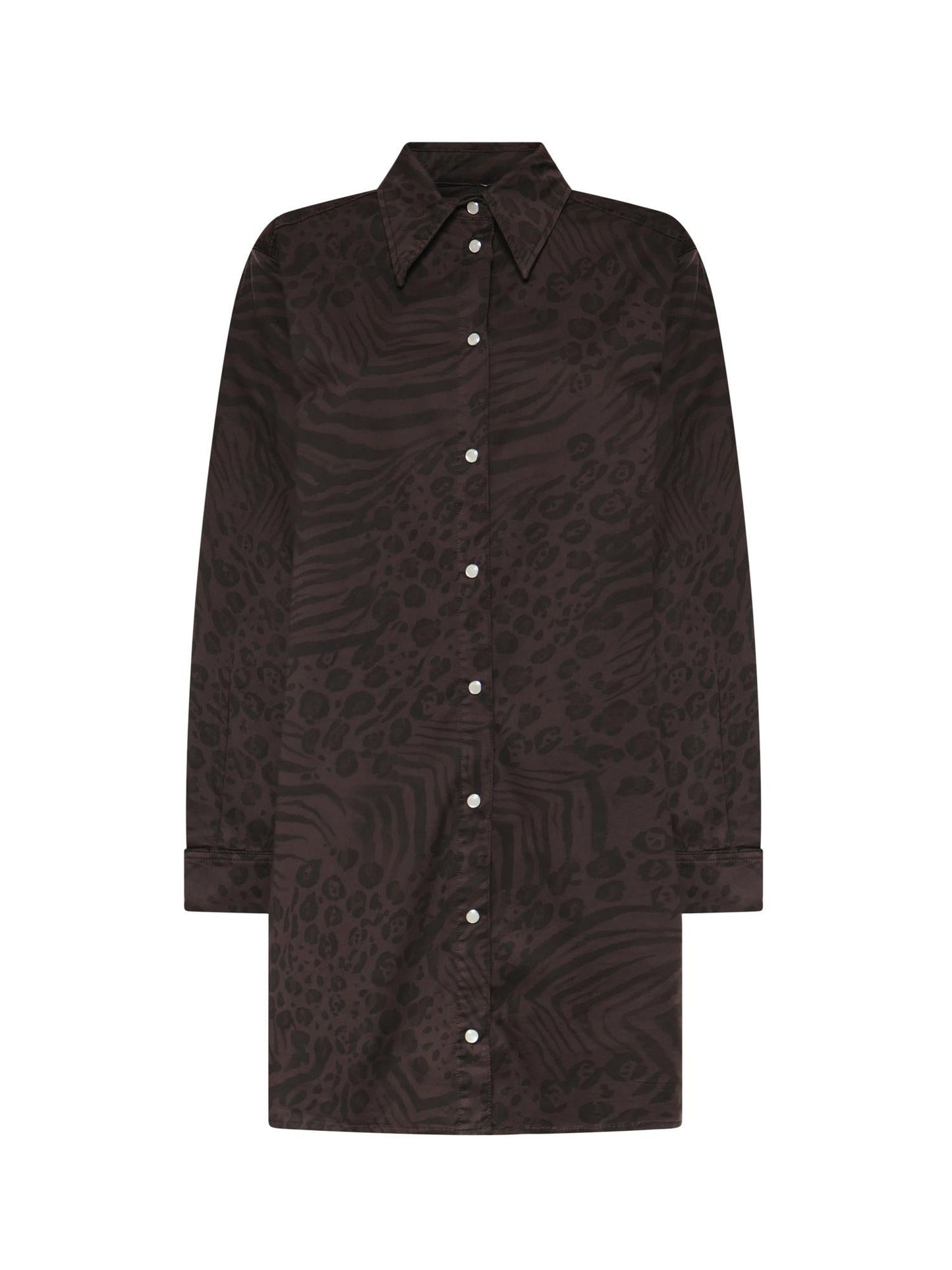 Abito chemisier con stampa animalier