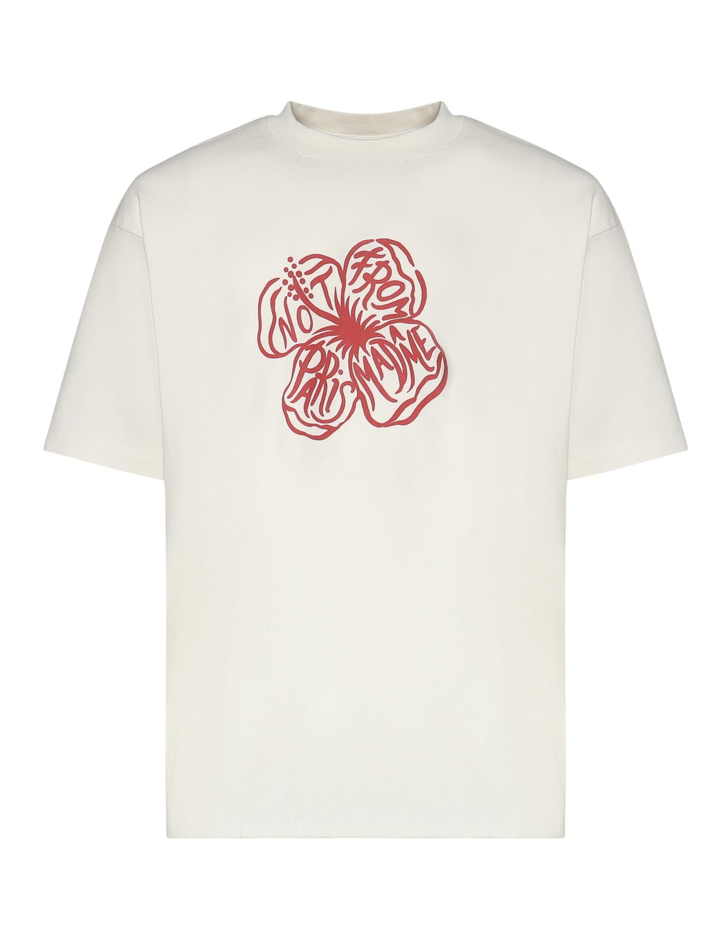 T-shirt Slogan Hibiscus in cotone