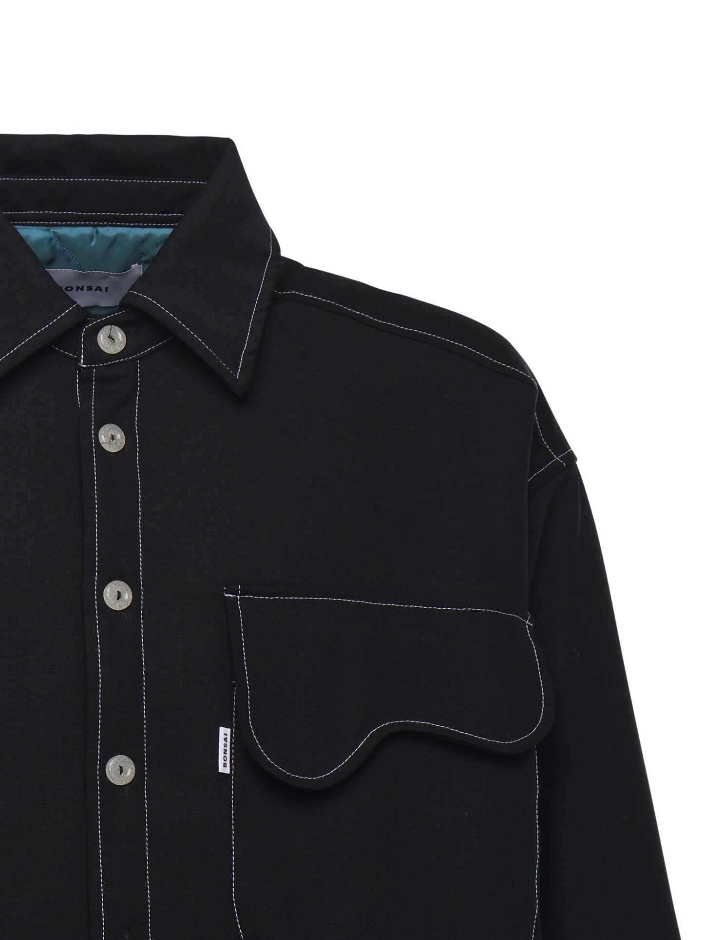 Overshirt con tasca sul petto