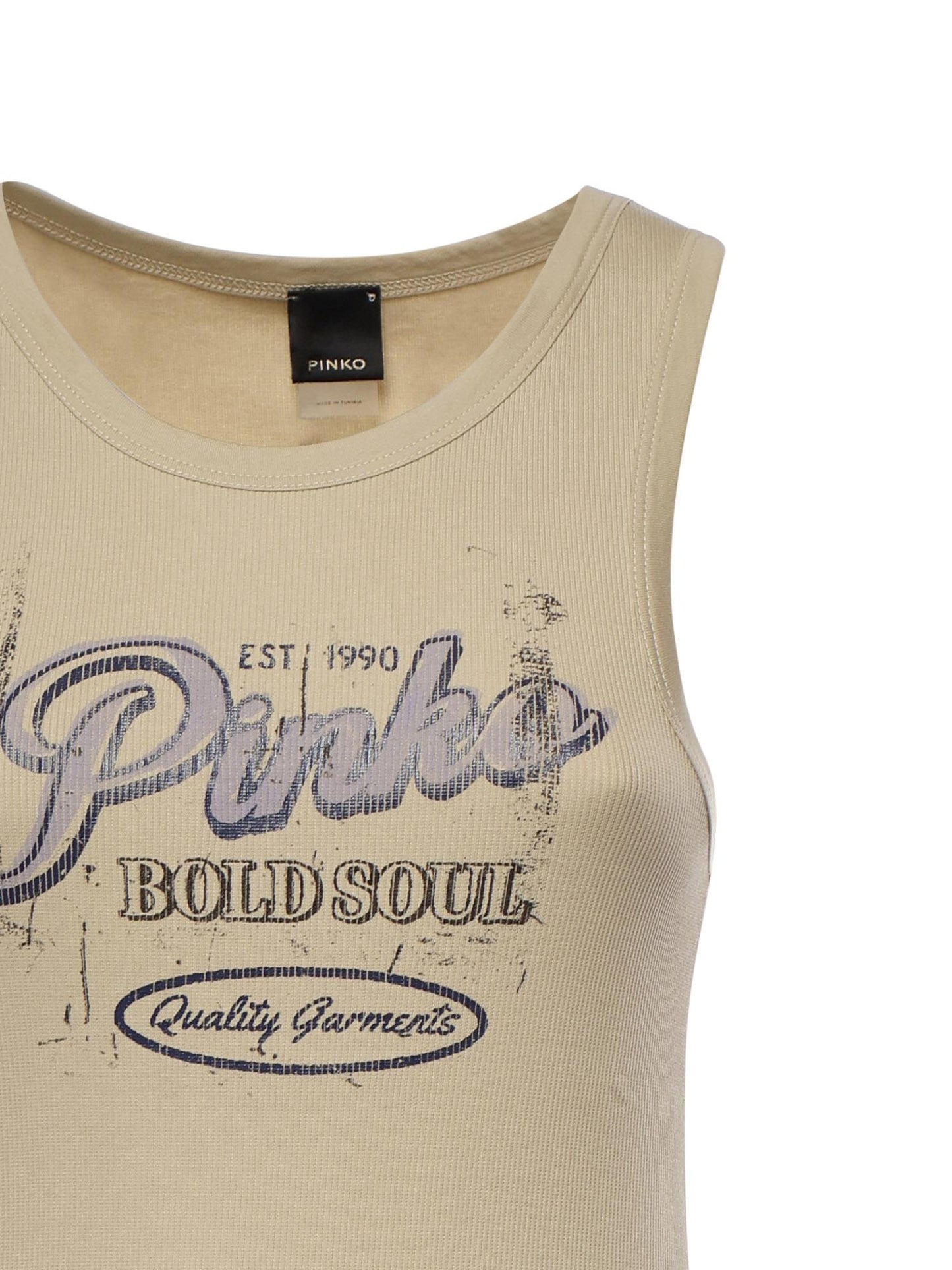 Tank top con lettering vintage