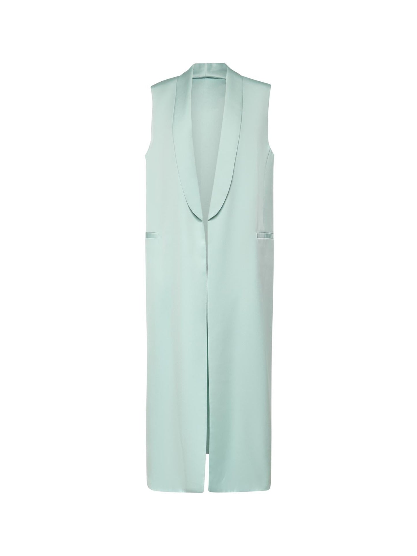 Gilet lungo in envers satin