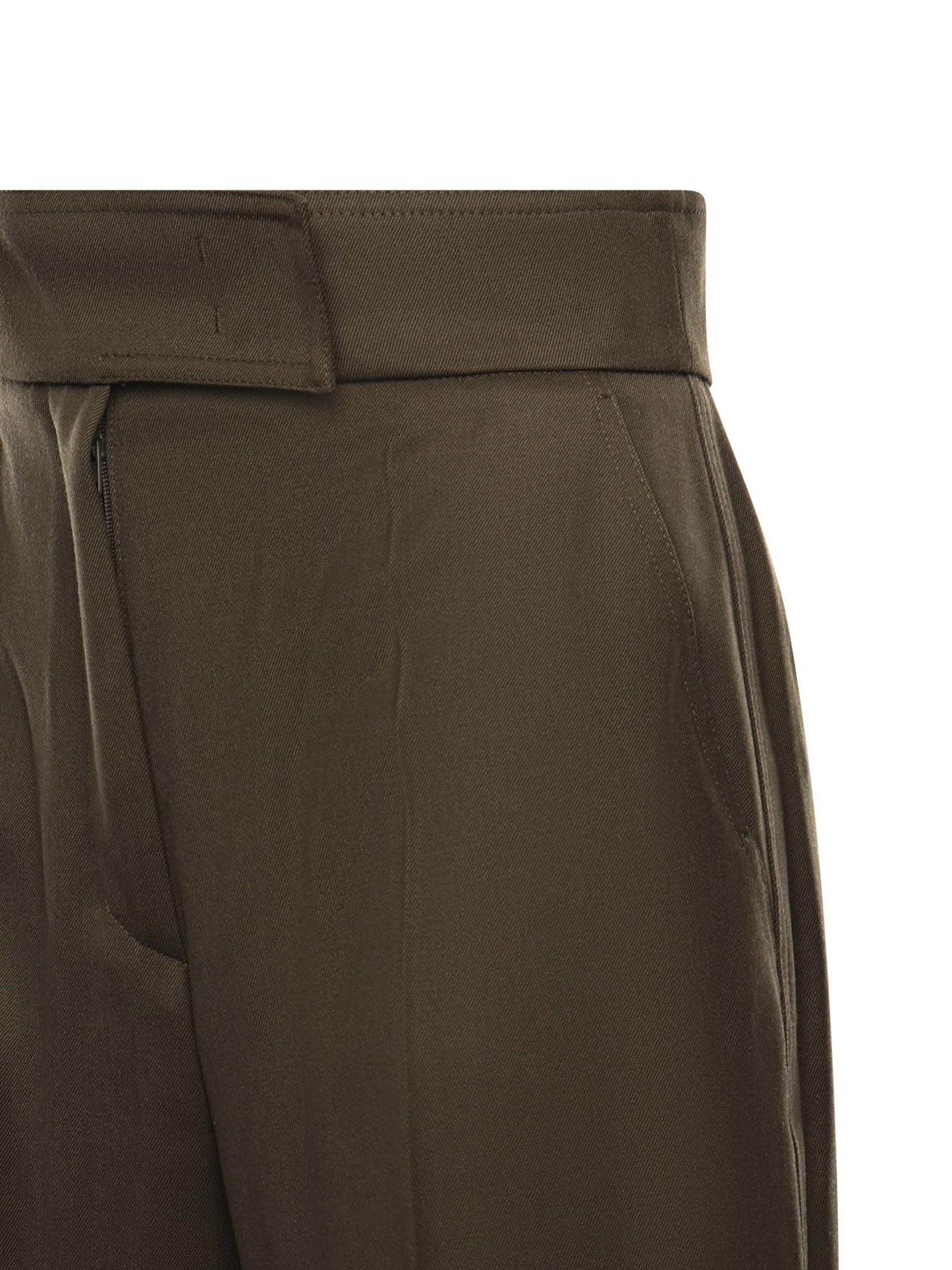 Pantalone wide leg in lana