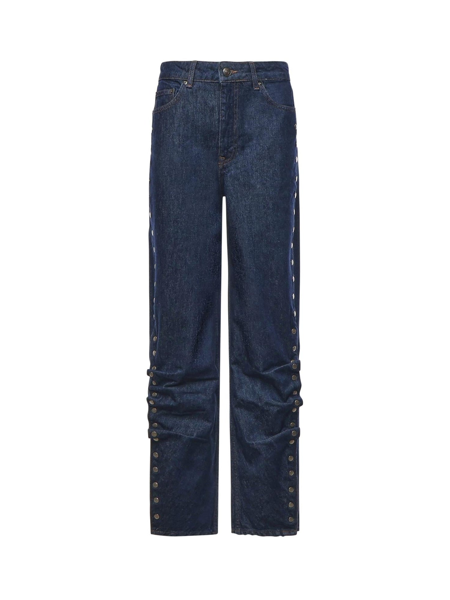 Jeans a gamba larga con bottoni