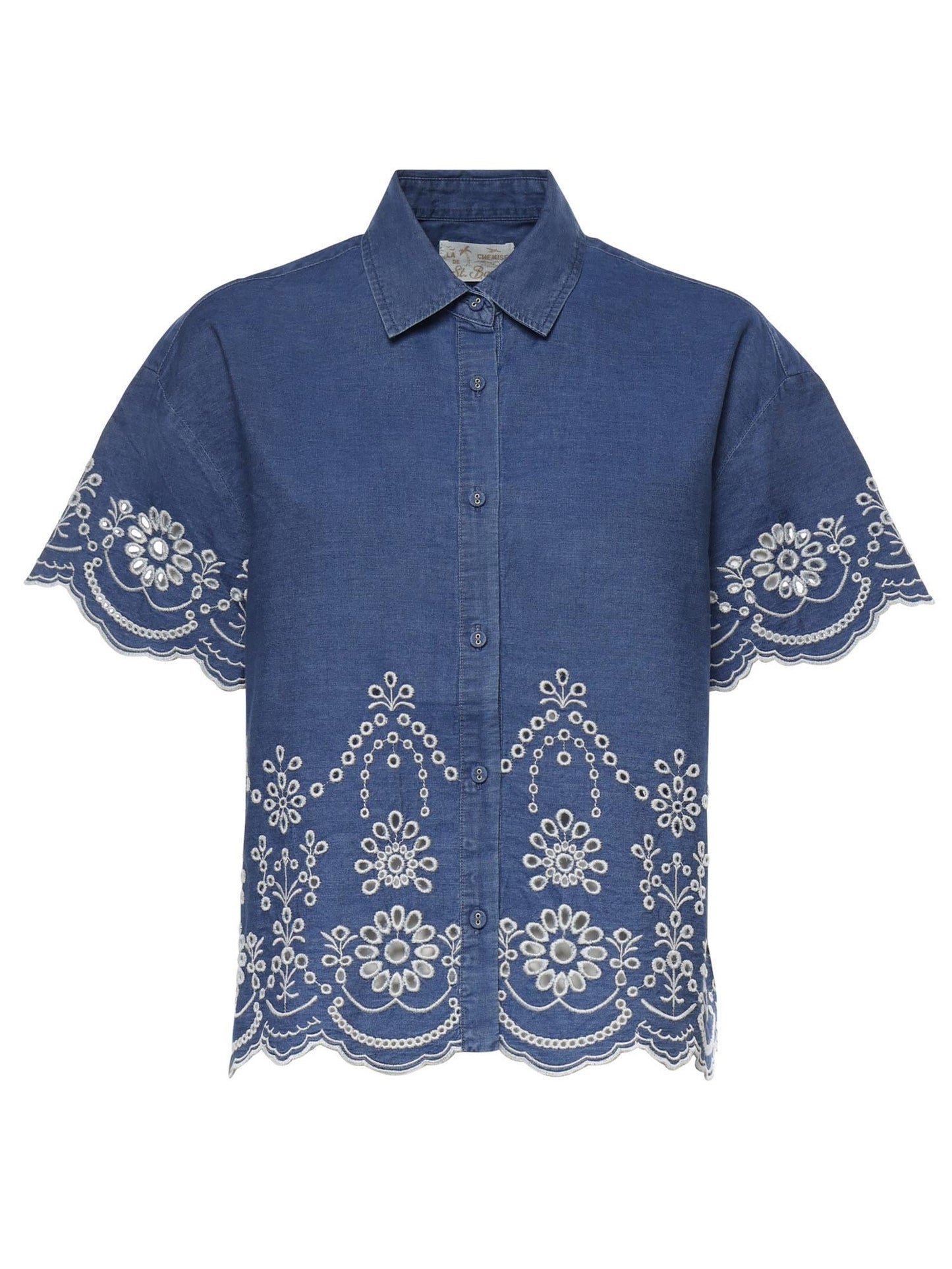 Camicia Clementine in chambray con ricamo