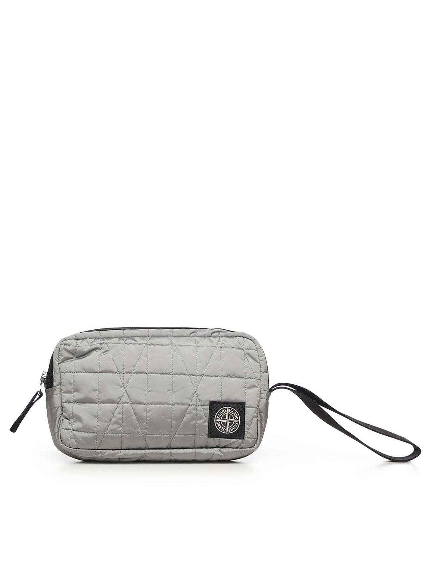 Pochette in nylon metal con logo