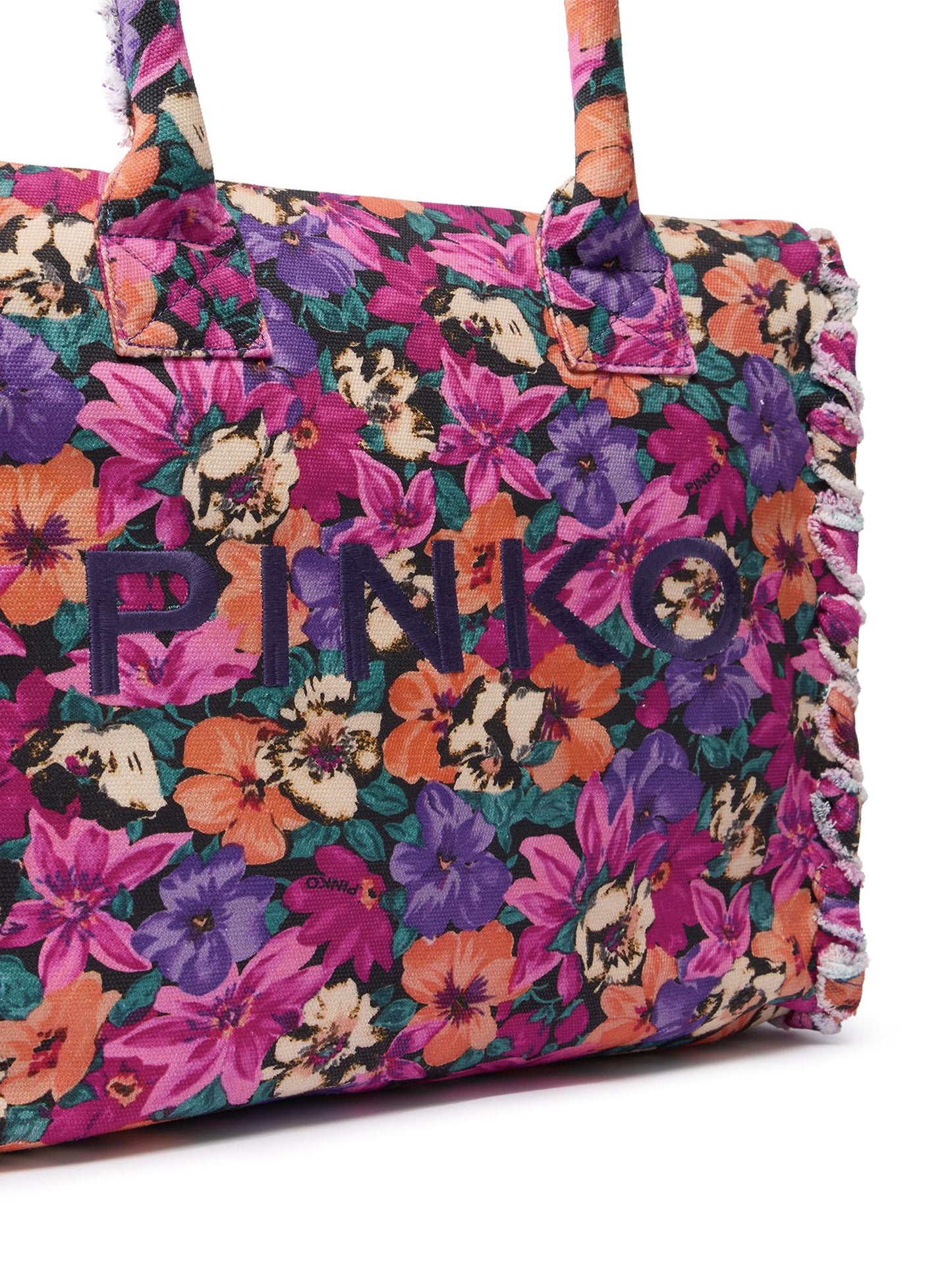 Borsa shopper in cotone con logo