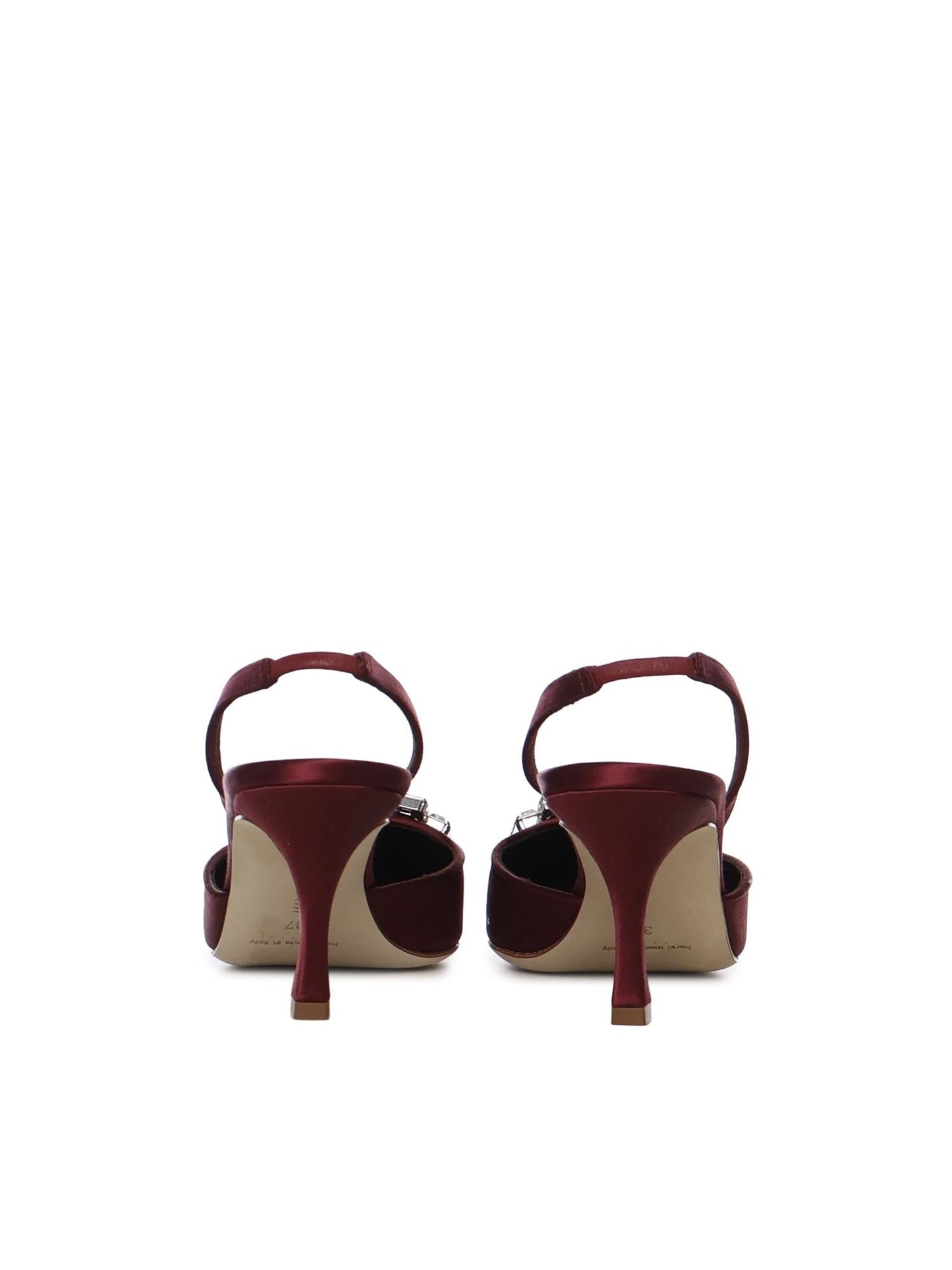 Décolleté slingback in raso