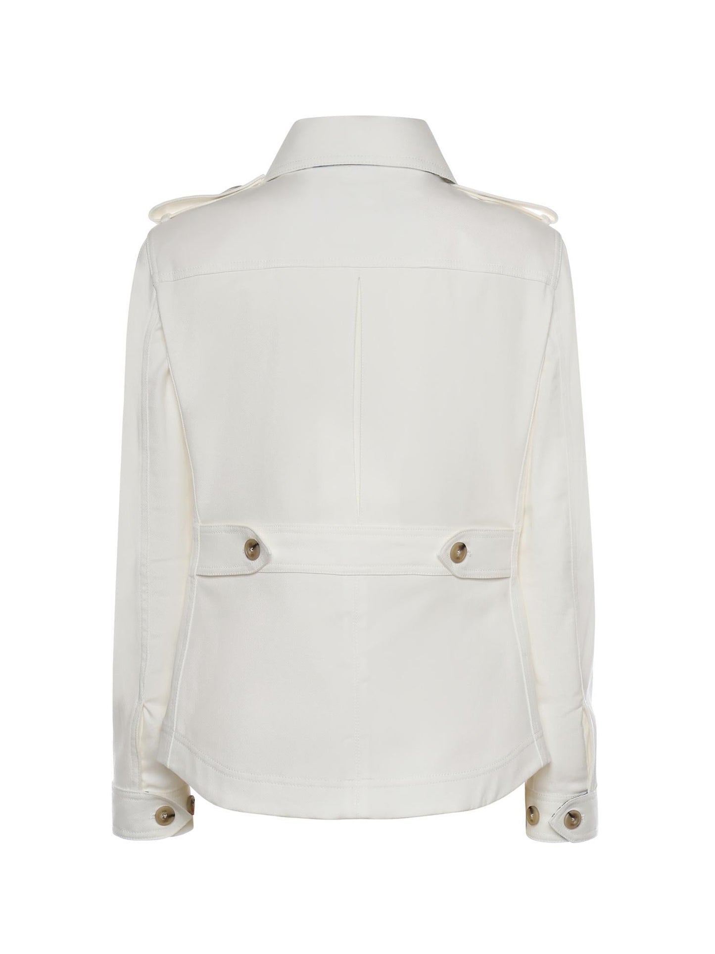 Shirt jacket in drill di cotone