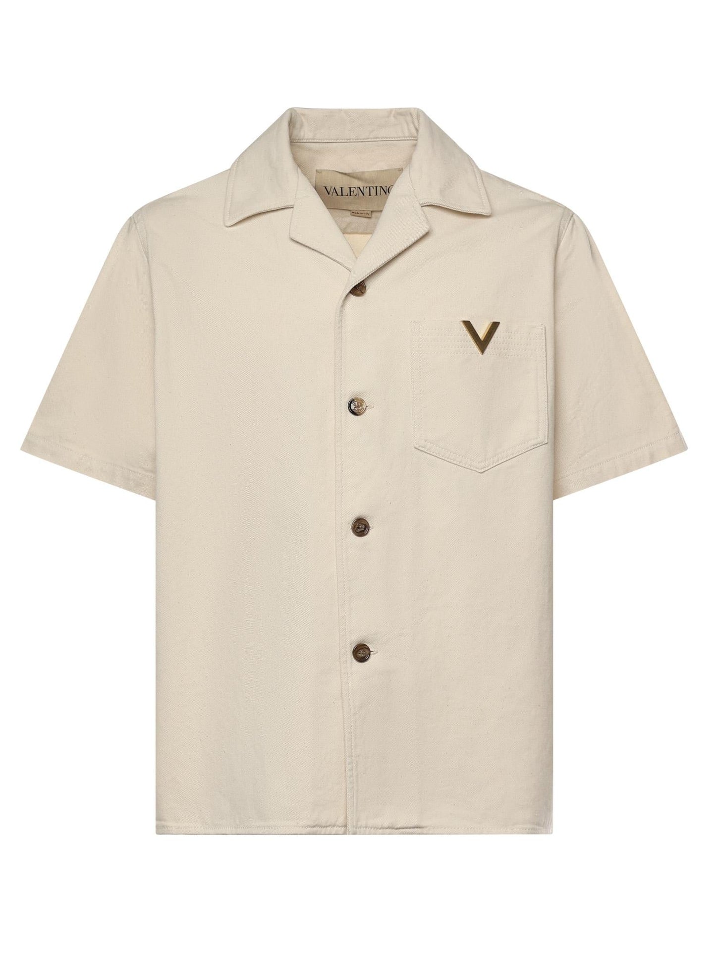 Camicia in denim con Vgold