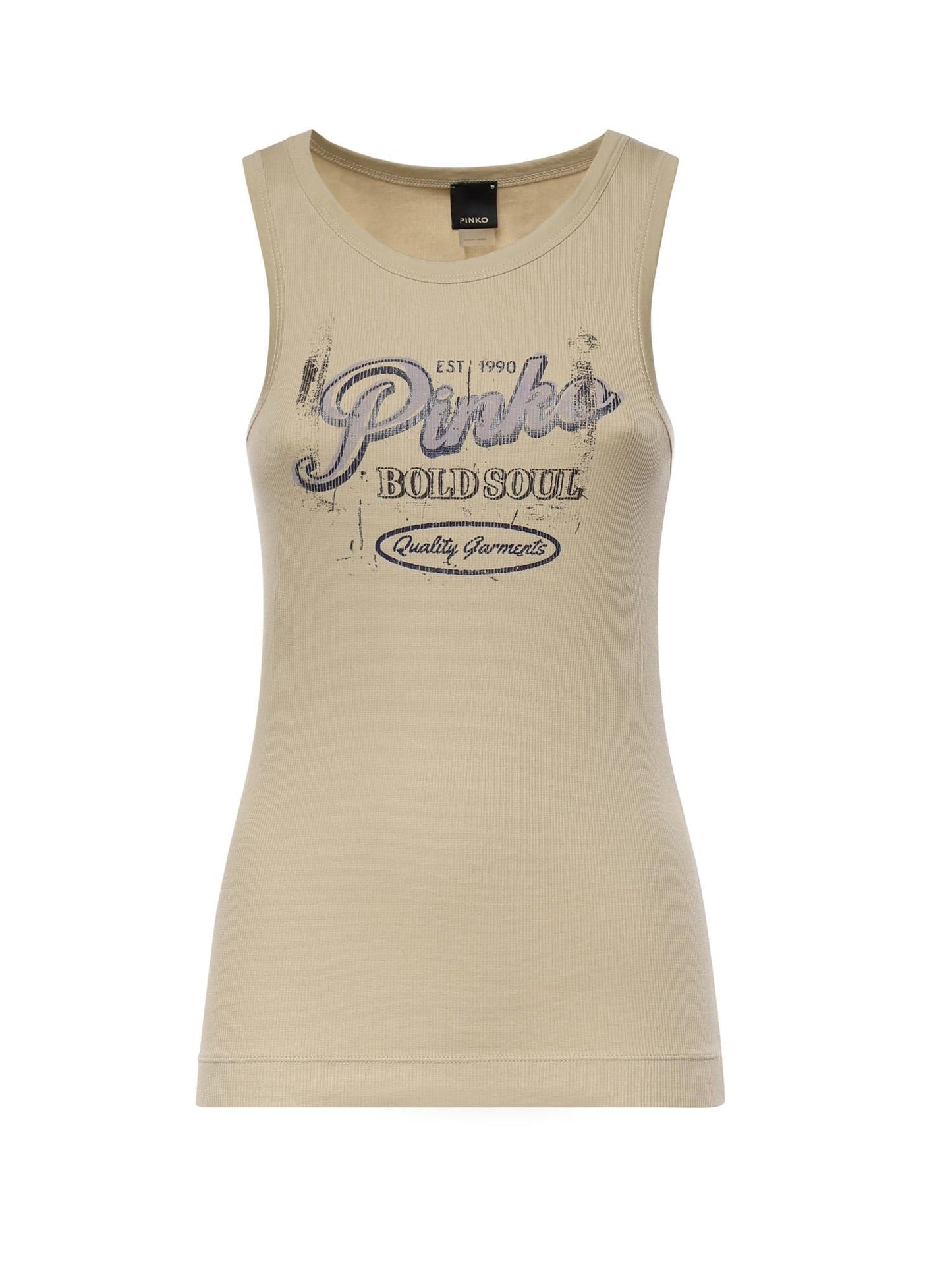 Tank top con lettering vintage