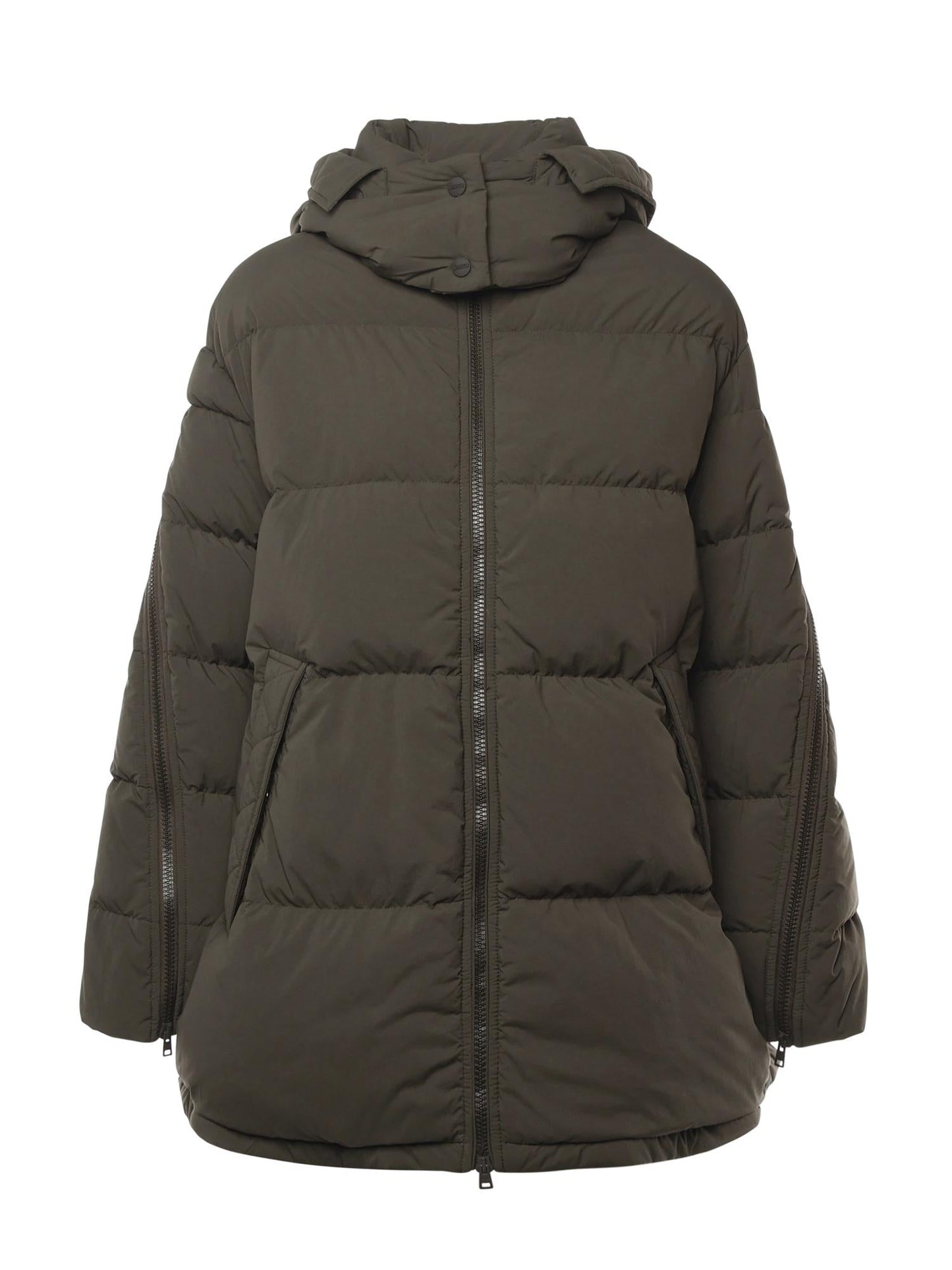 Piumino con cappuccio in nylon