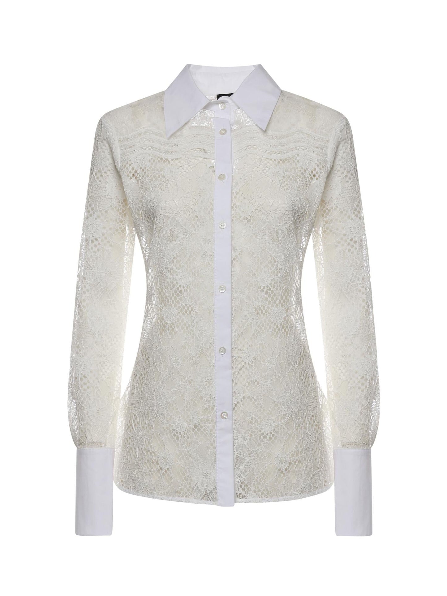 Camicia in tulle e pizzo