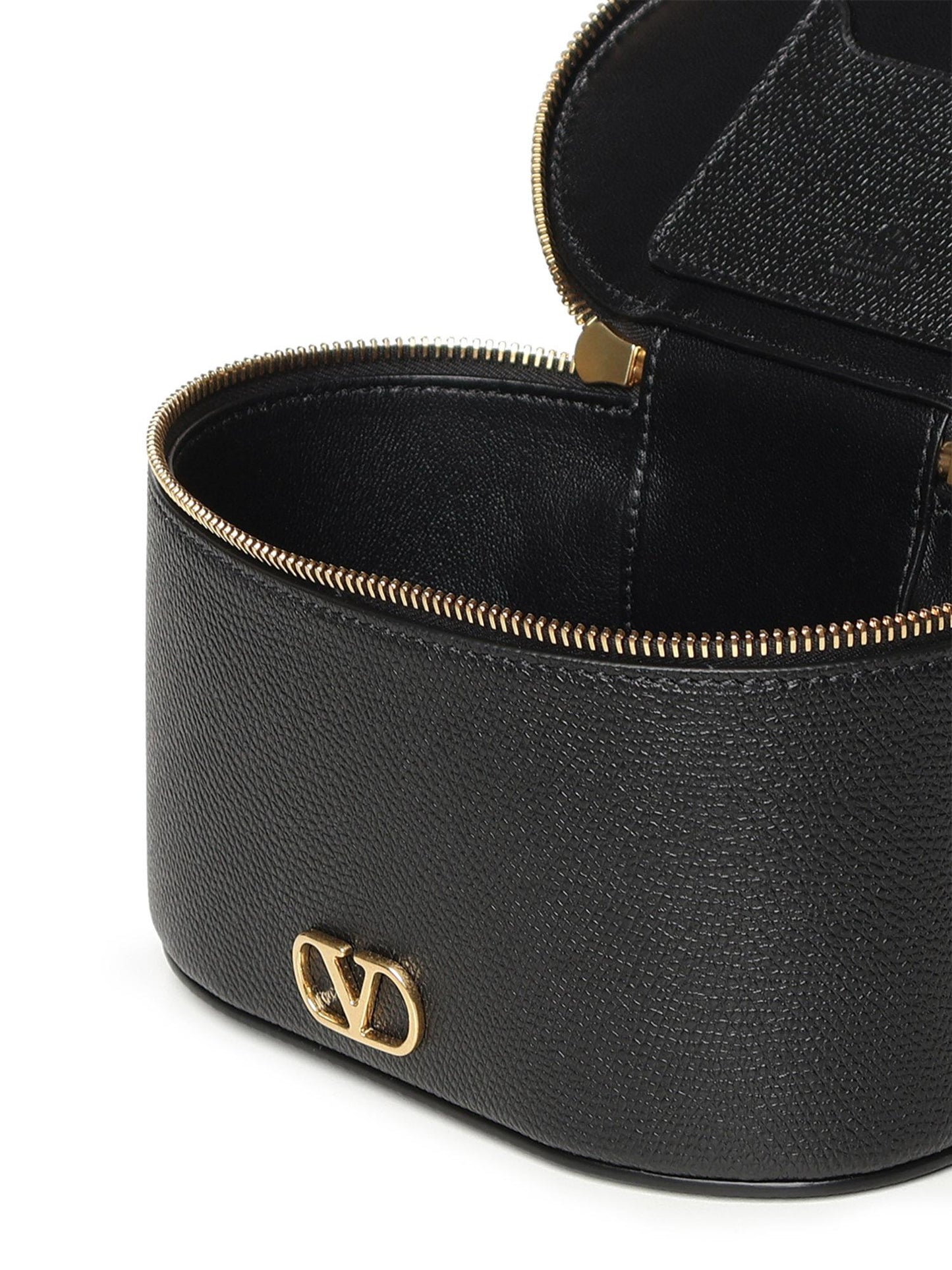 Mini Vanity Bag Vlogo Signature in vitello granato
