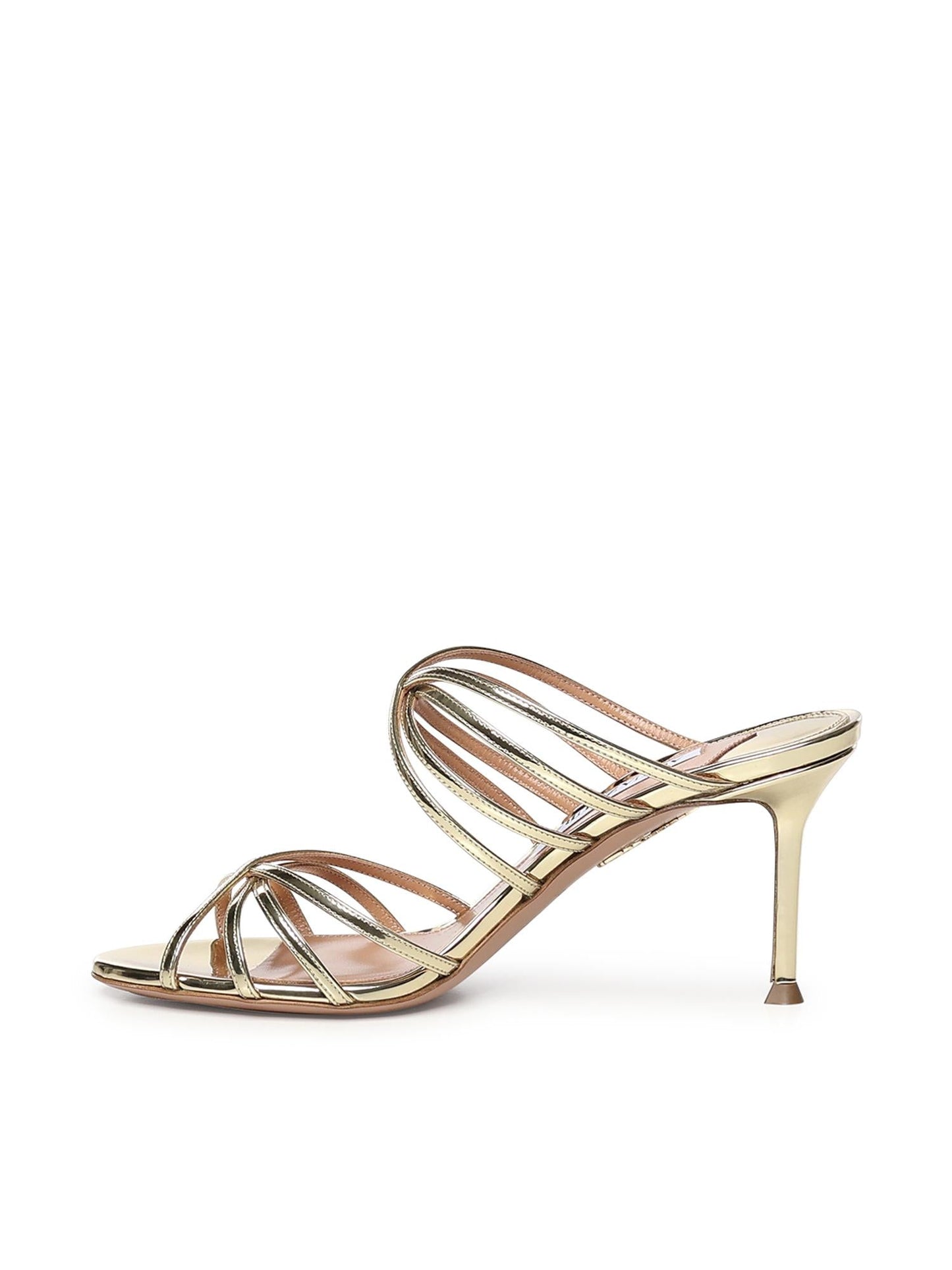 Mules Tell Me in pelle metallizzata