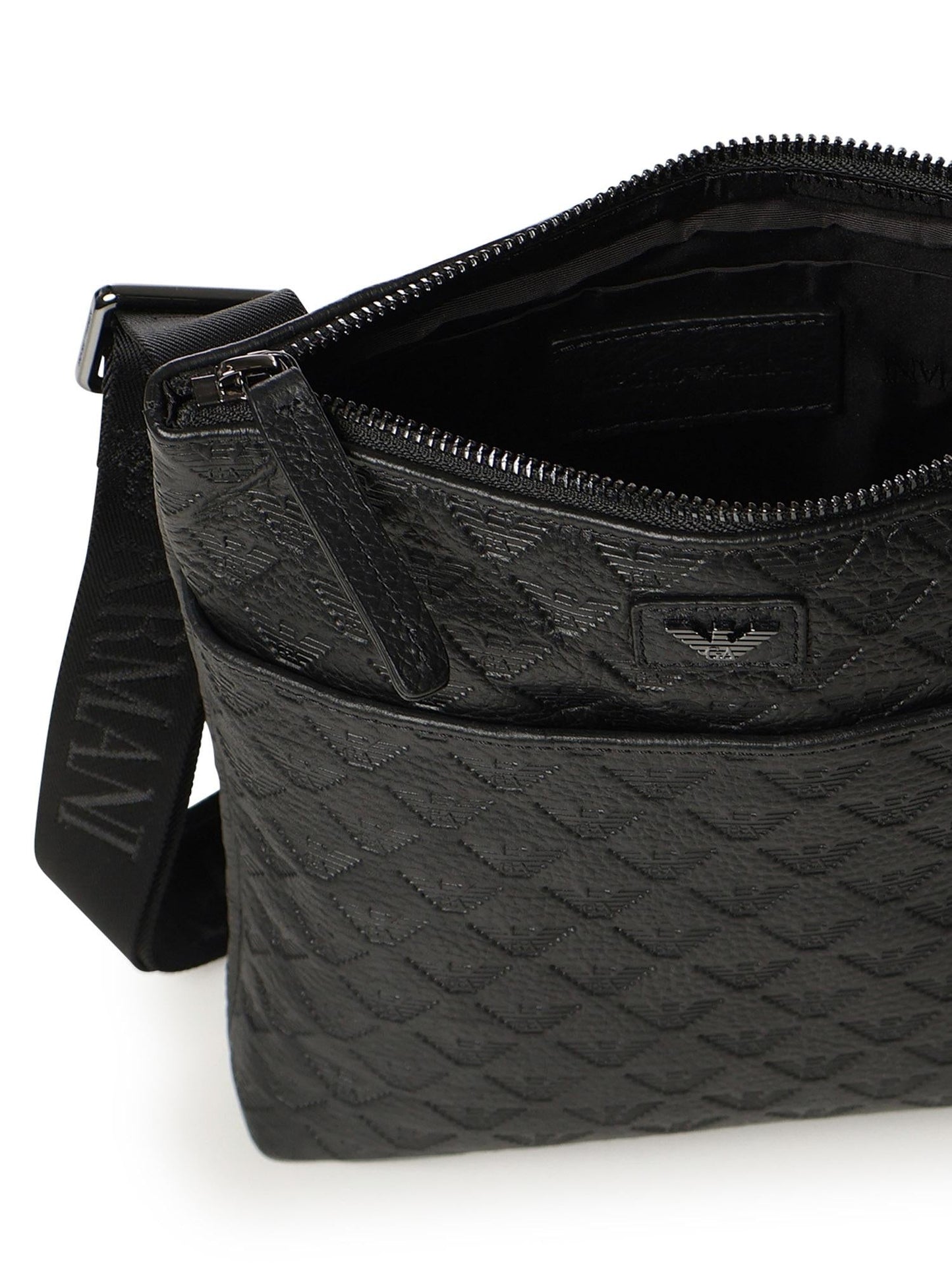 Borsa a tracolla piatta in pelle